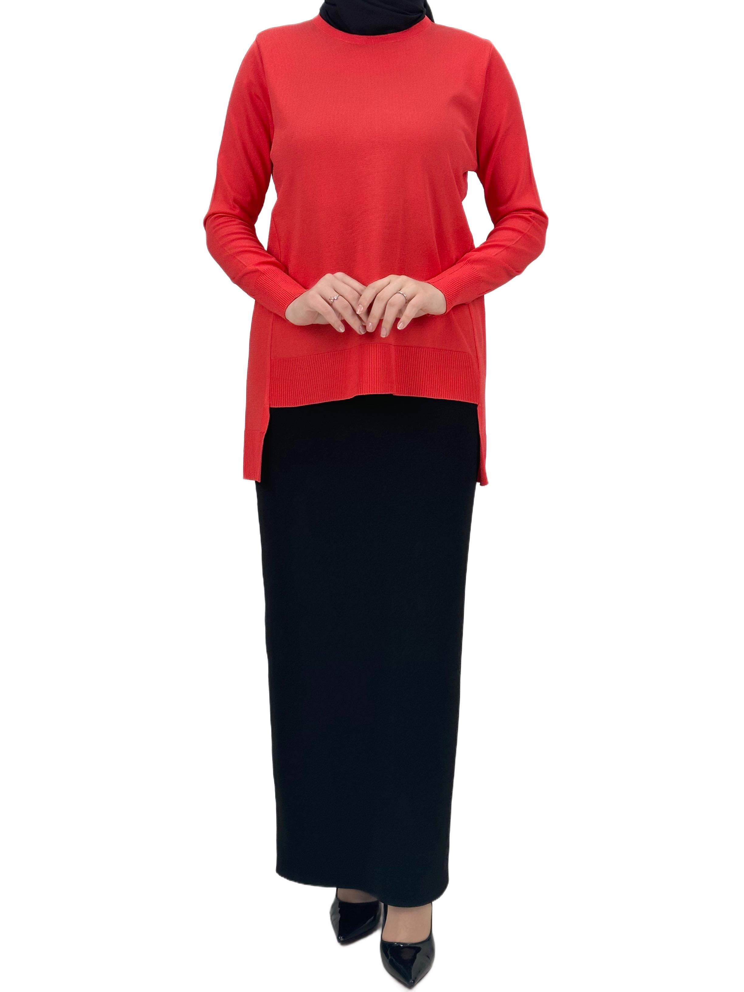 OTW1666 Merserize Triko Bluz Mercan