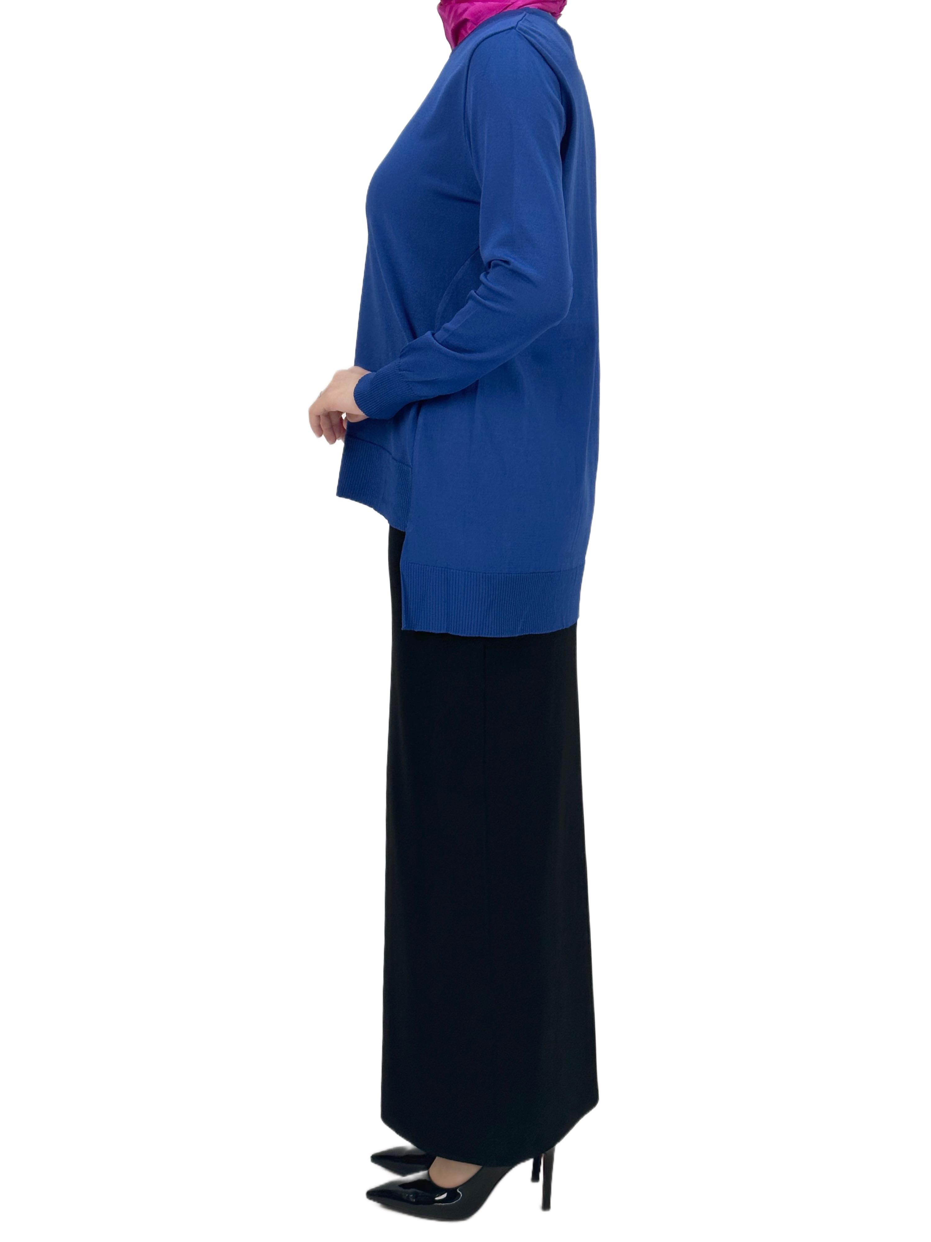 OTW1666 Merserize Triko Bluz Saks