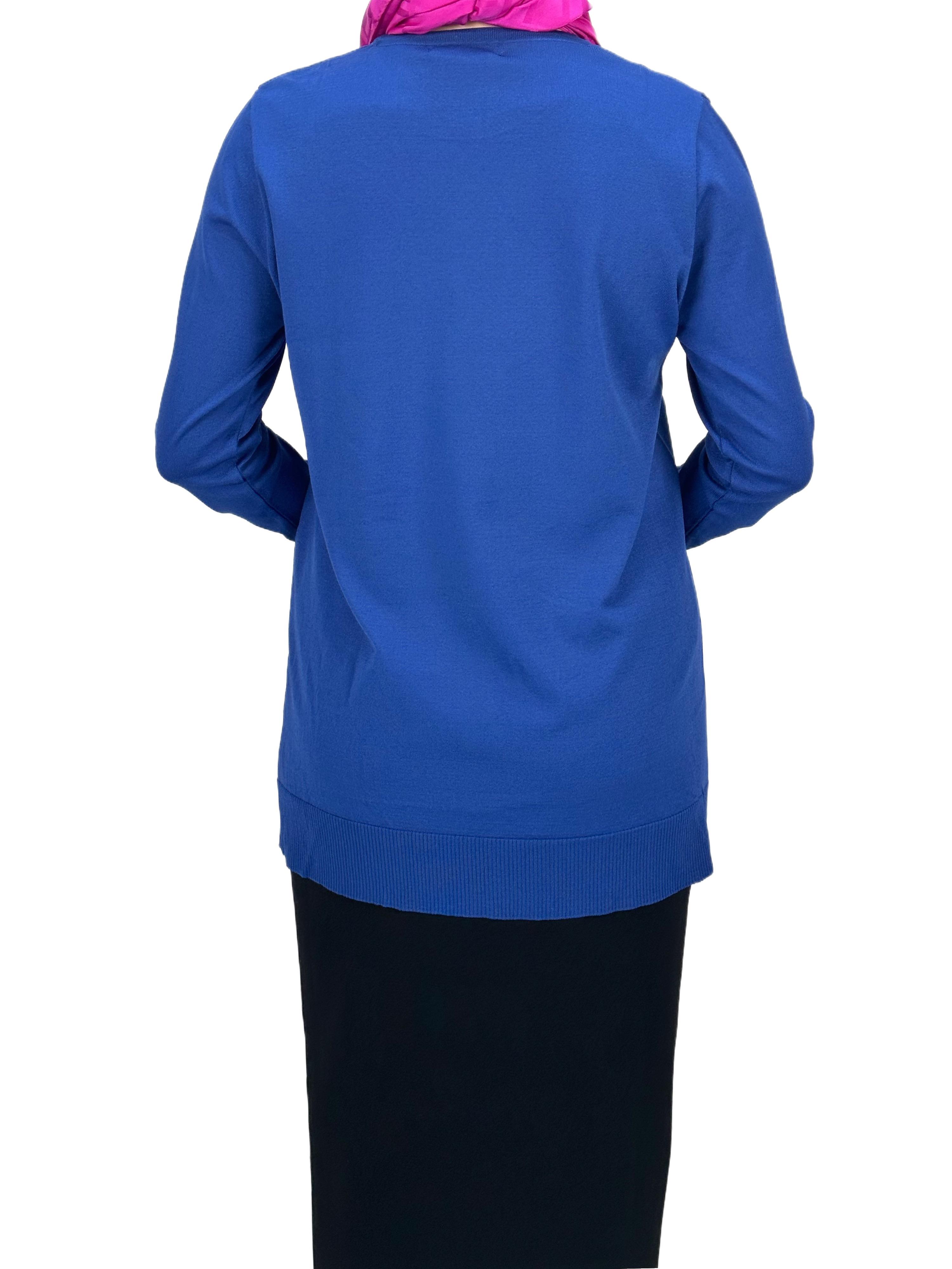 OTW1666 Merserize Triko Bluz Saks