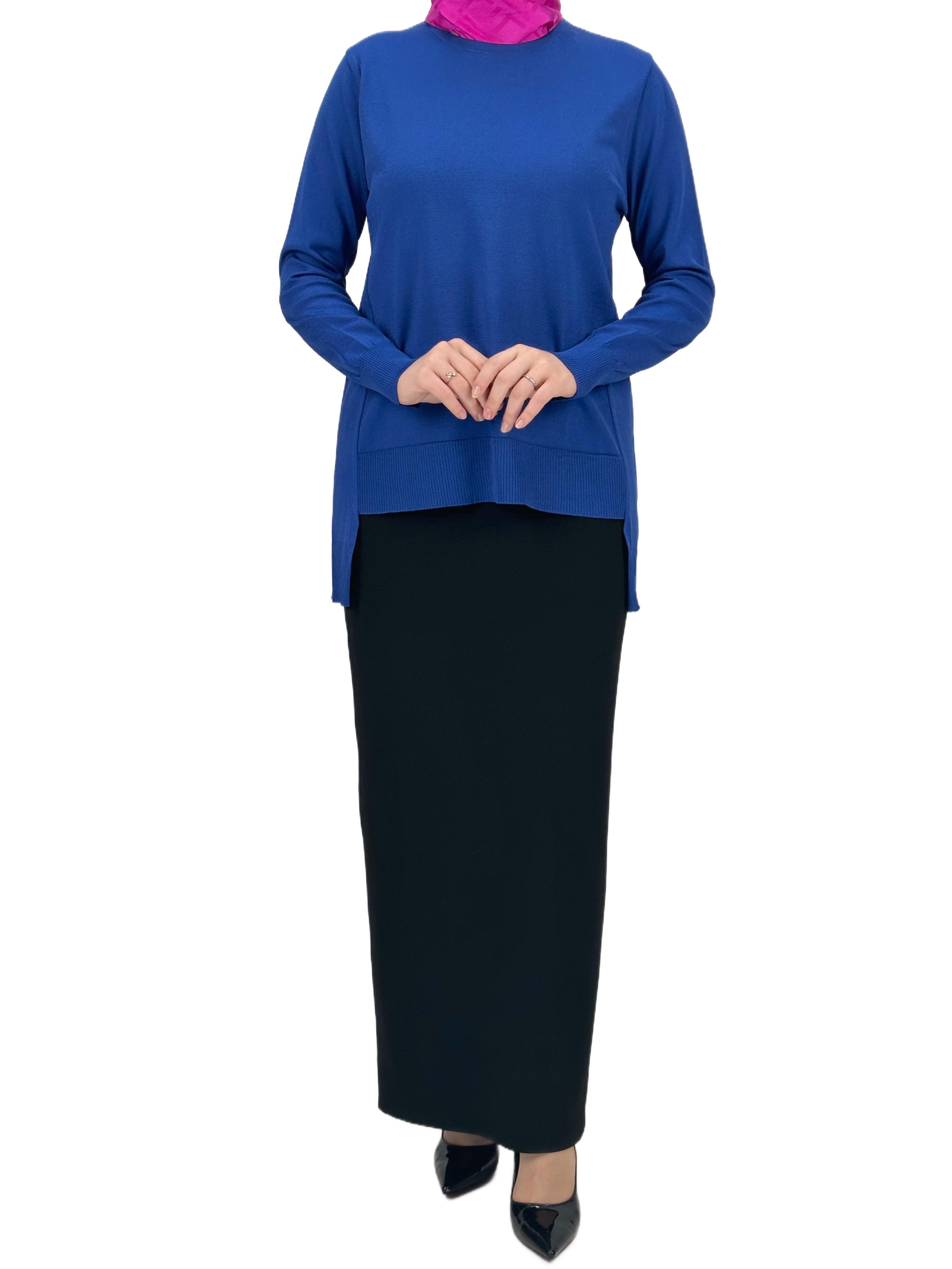 OTW1666 Merserize Triko Bluz Saks