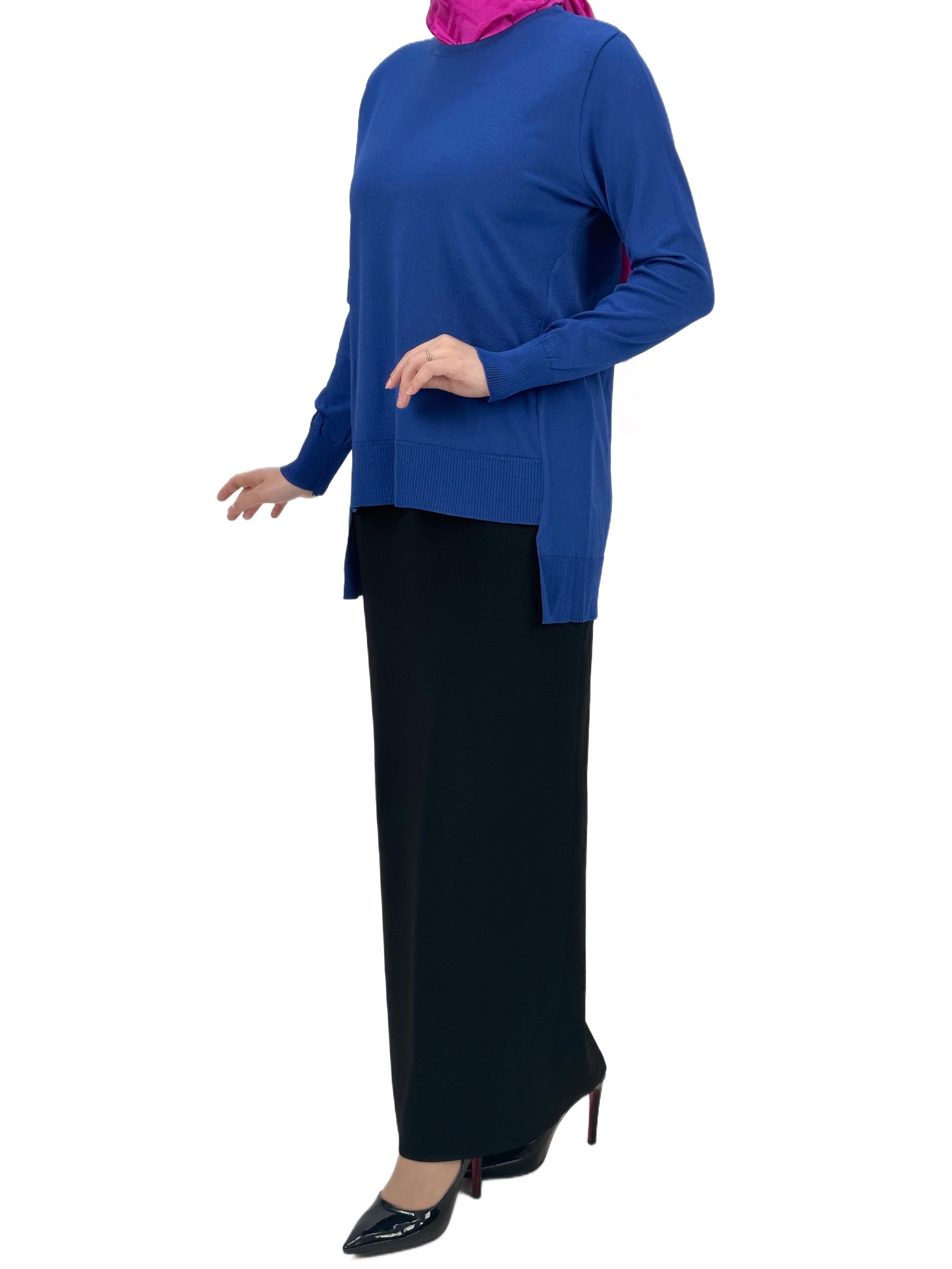 OTW1666 Merserize Triko Bluz Saks
