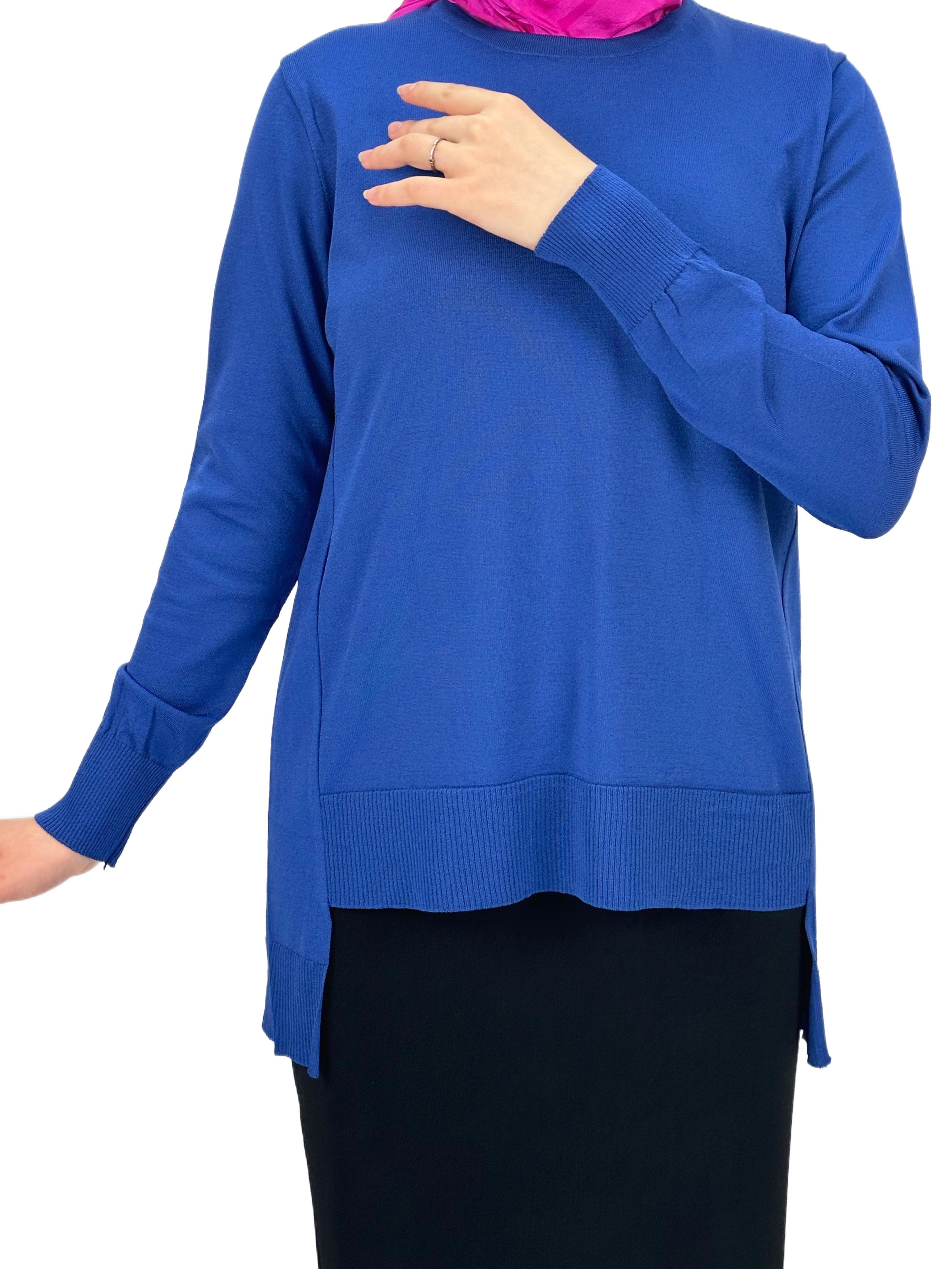 OTW1666 Merserize Triko Bluz Saks