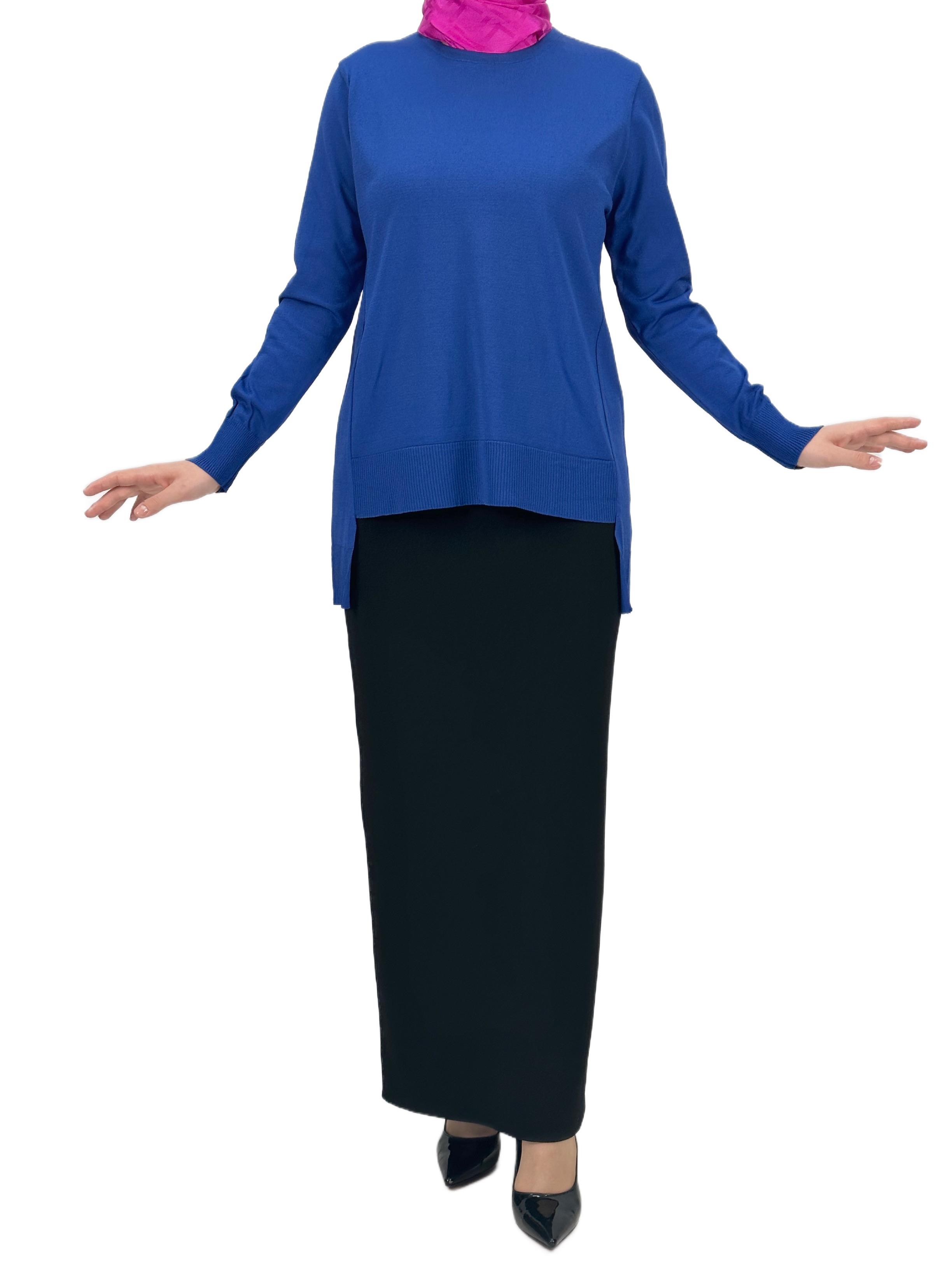 OTW1666 Merserize Triko Bluz Saks