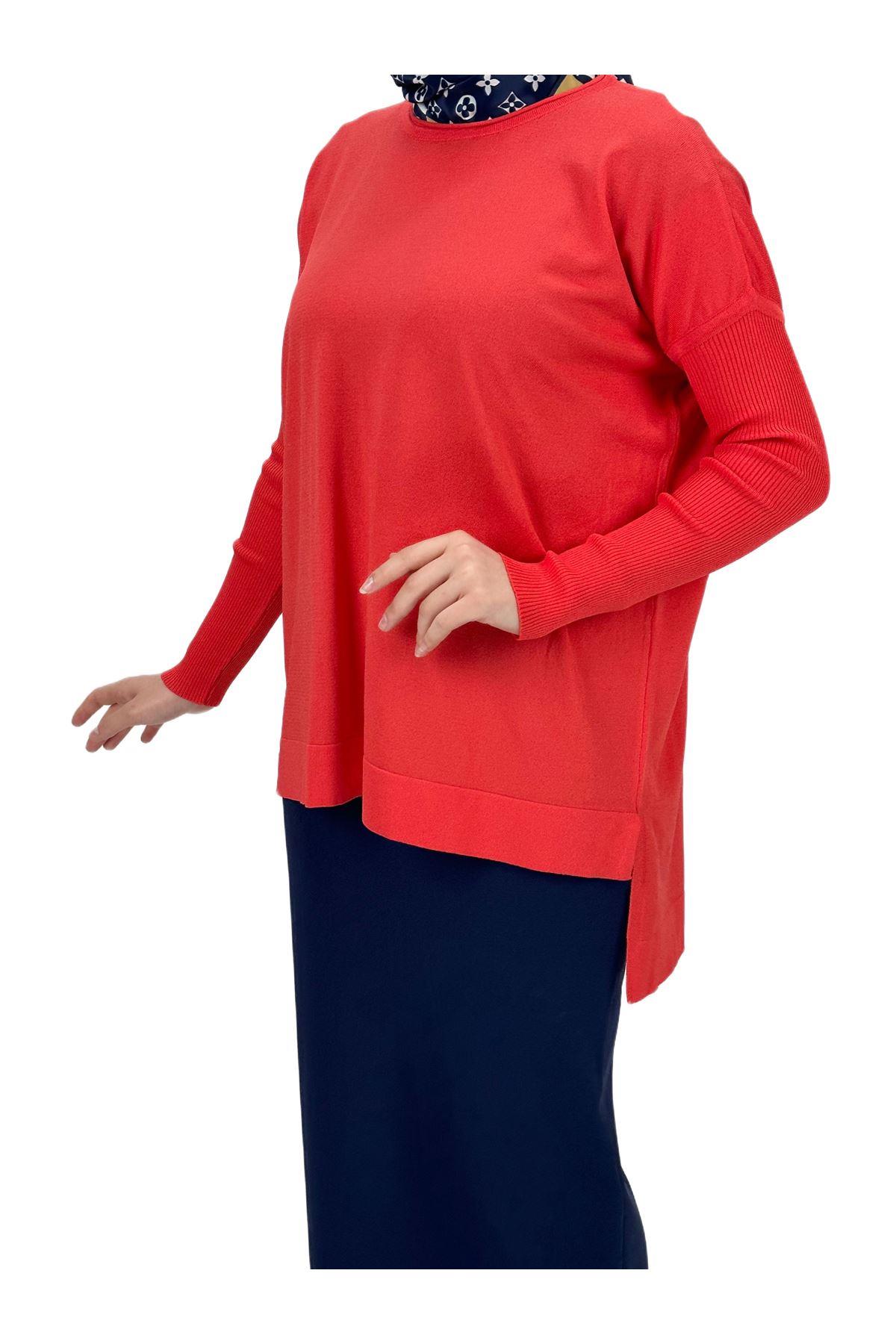 OTW1929 Merserize Triko Bluz Mercan