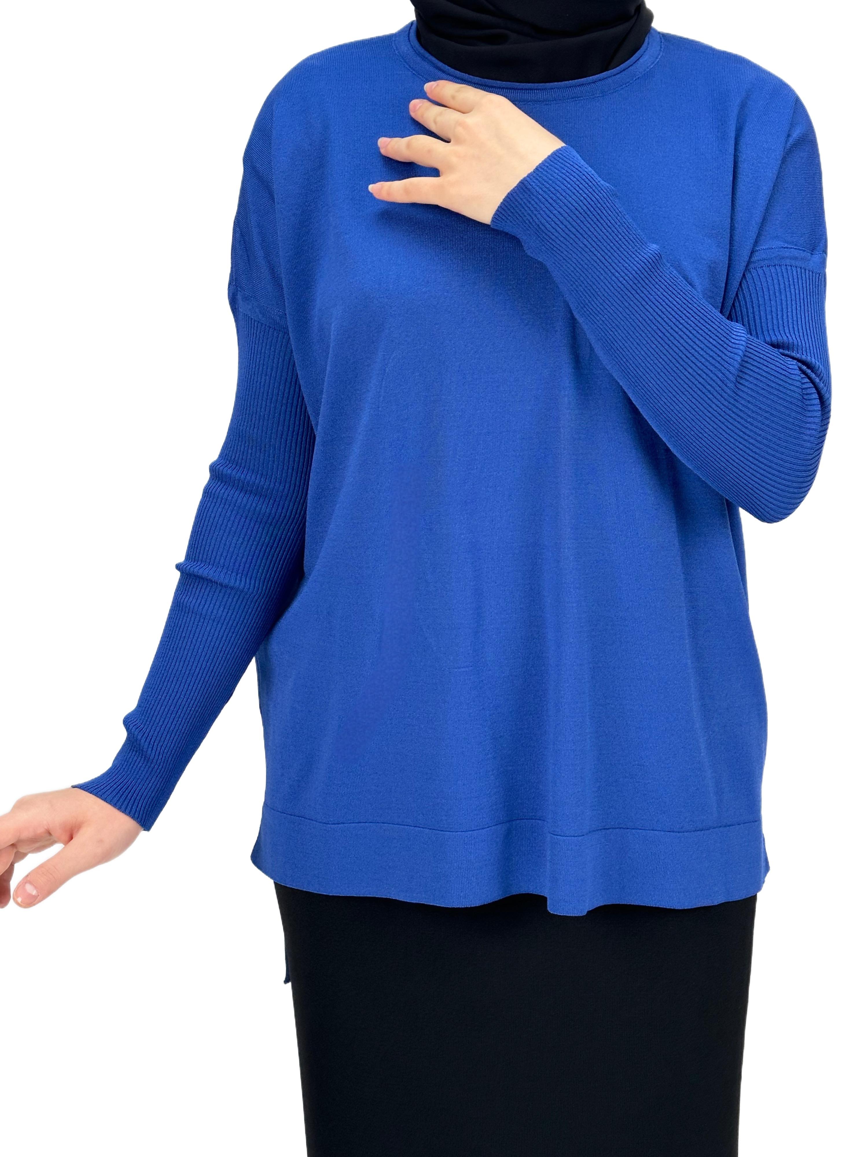 OTW1929 Merserize Triko Bluz Saks