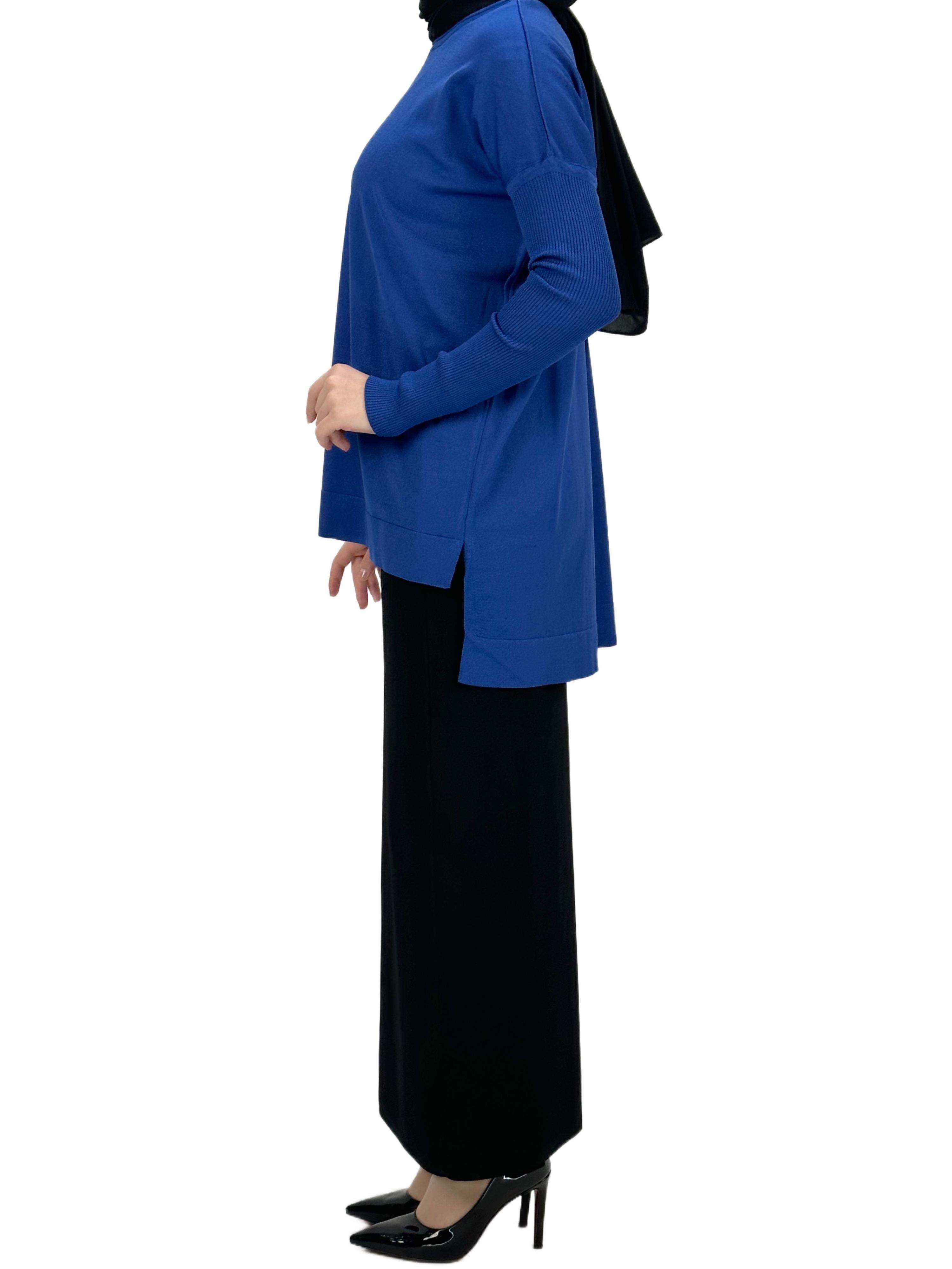 OTW1929 Merserize Triko Bluz Saks