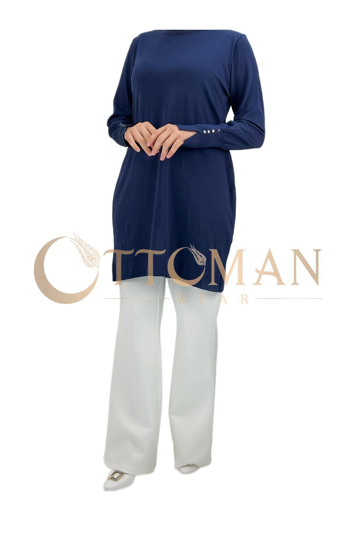 OTW2800 Merserize Triko Tunik Lacivert