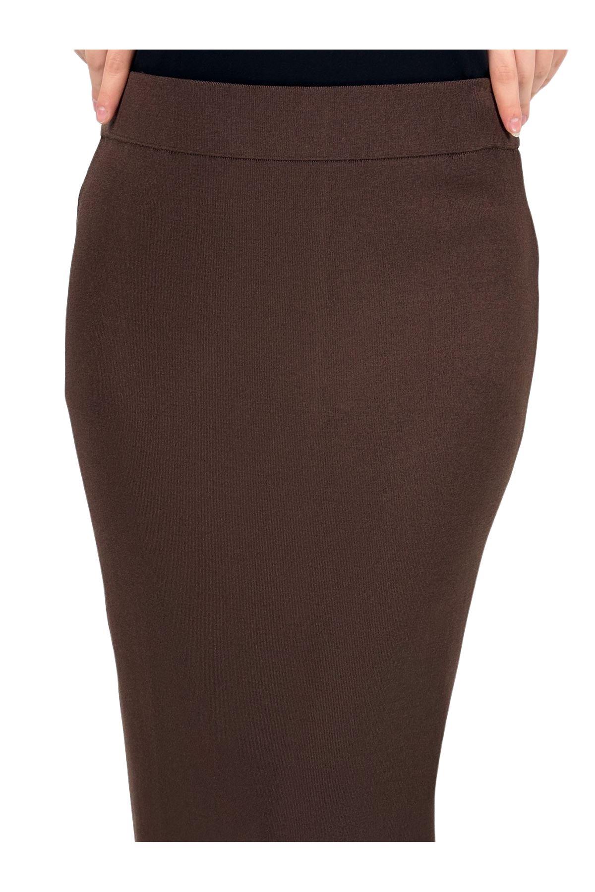 OTW2829 Merserize Triko Kalem Etek Kahve