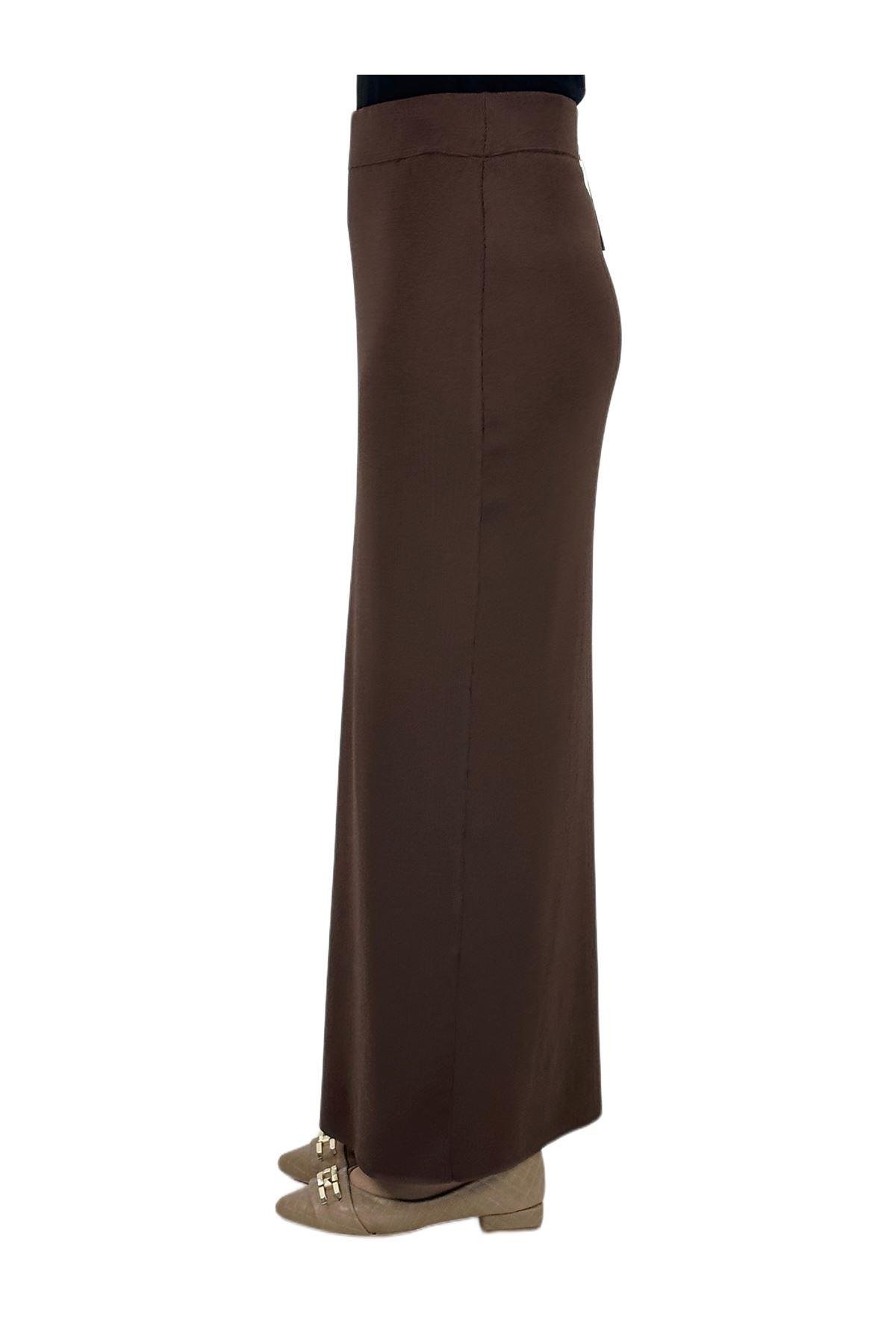 OTW2829 Merserize Triko Kalem Etek Kahve