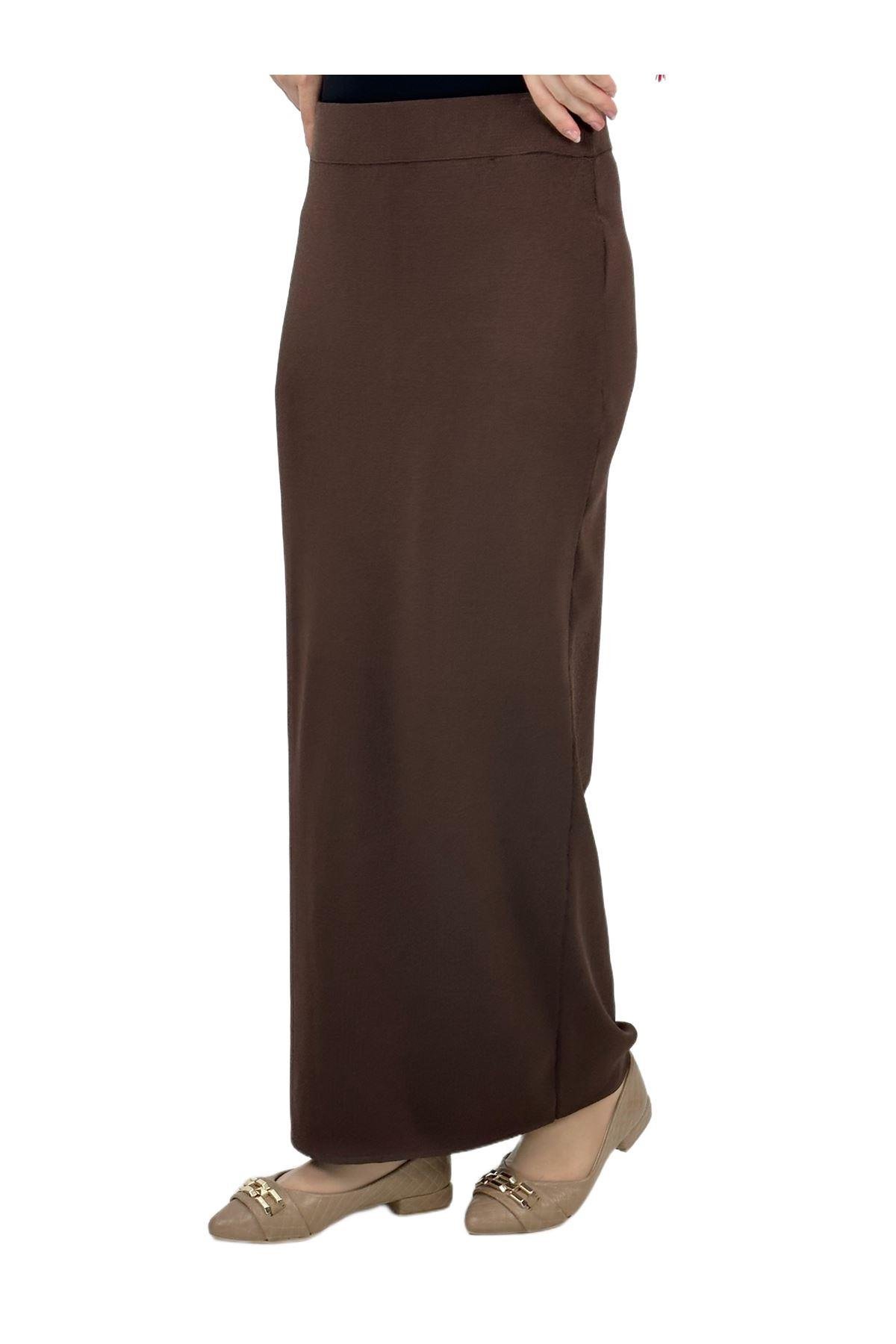 OTW2829 Merserize Triko Kalem Etek Kahve