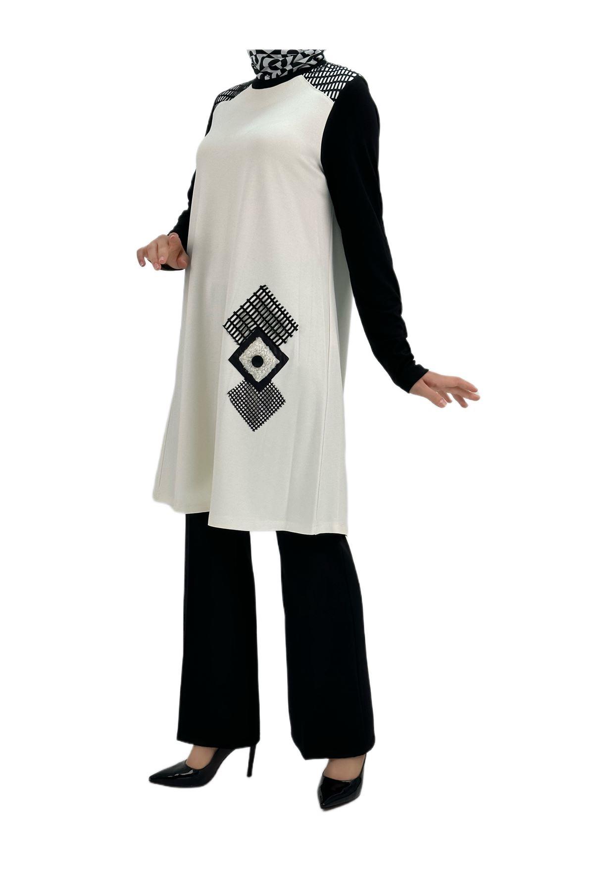 OTW39426 Tunik Ekru