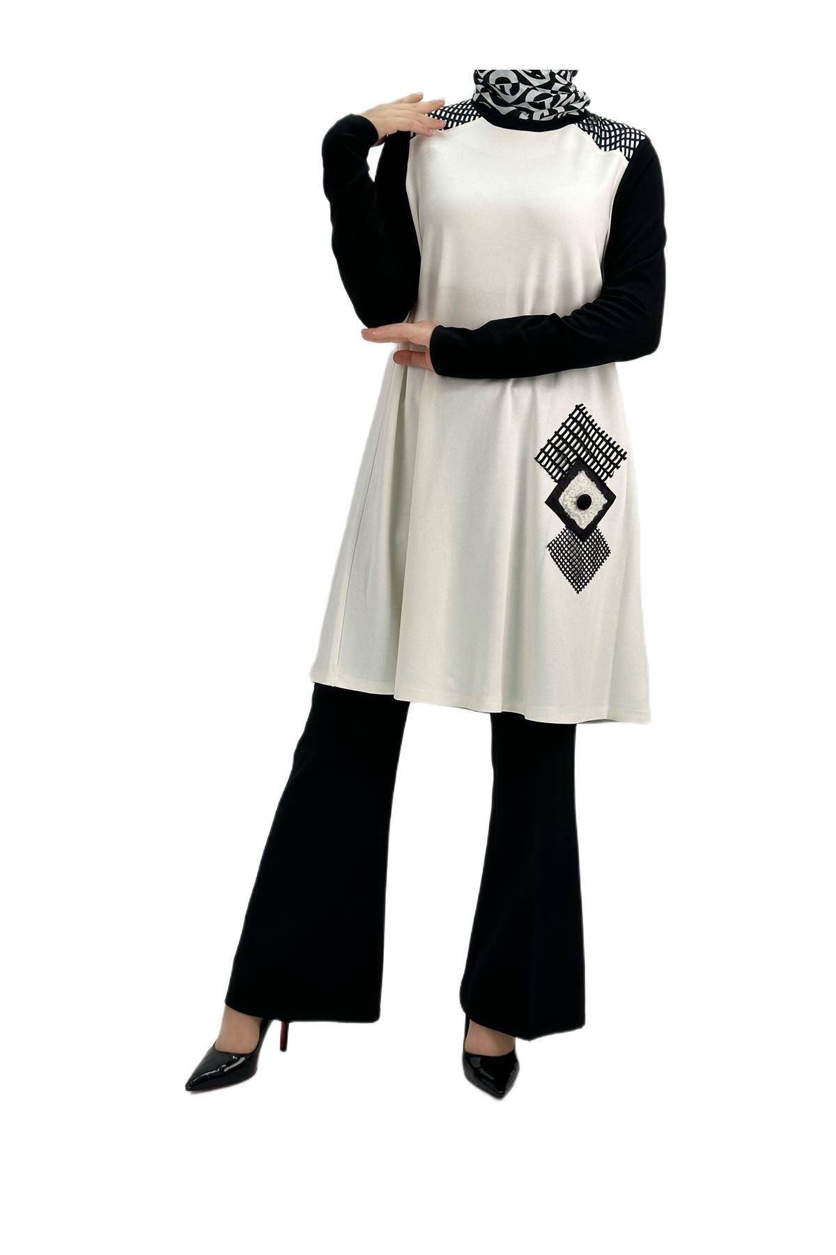 OTW39426 Tunik Ekru