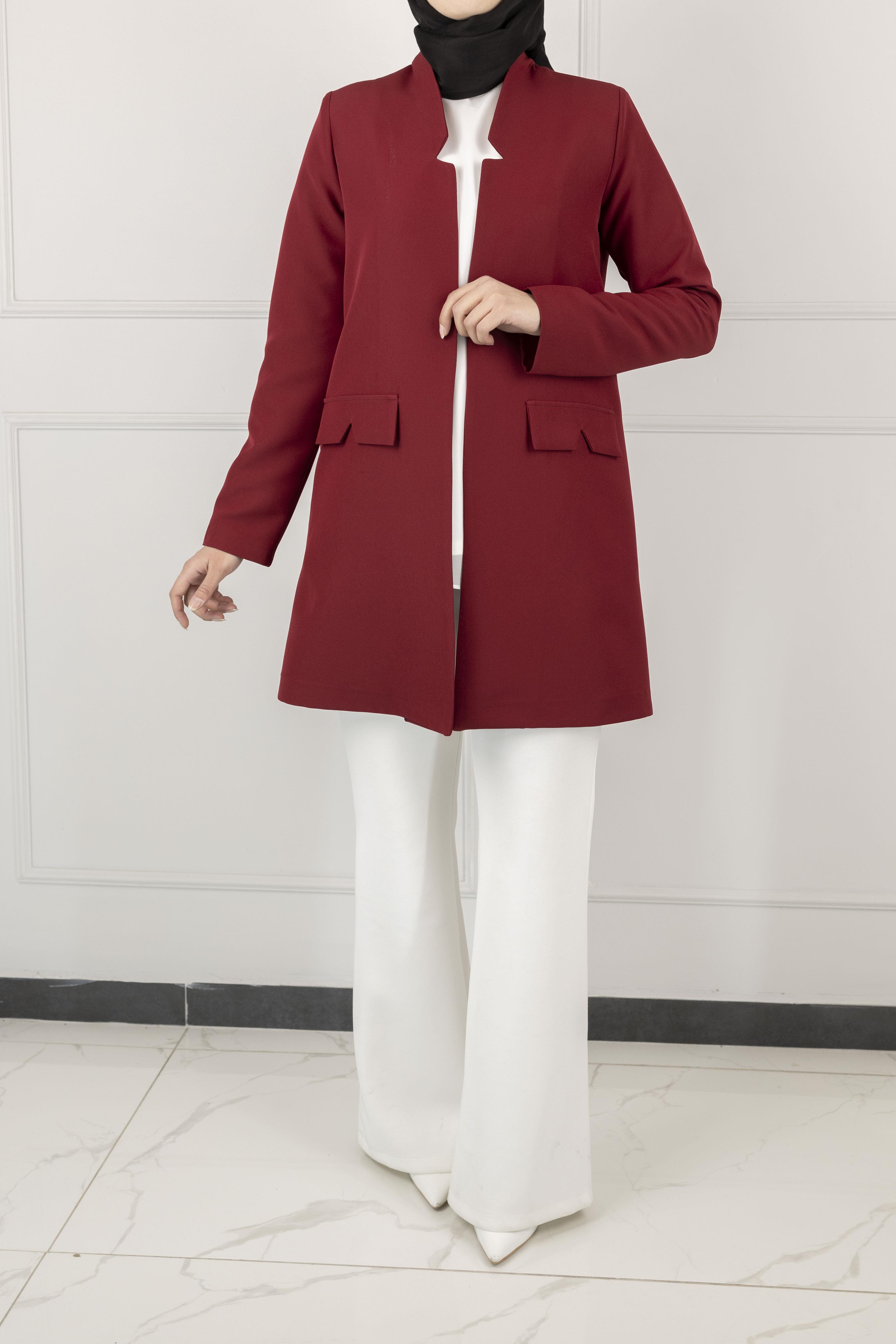 OTW5180 OTTOMAN ASTARSIZ BLAZER CEKET Bordo