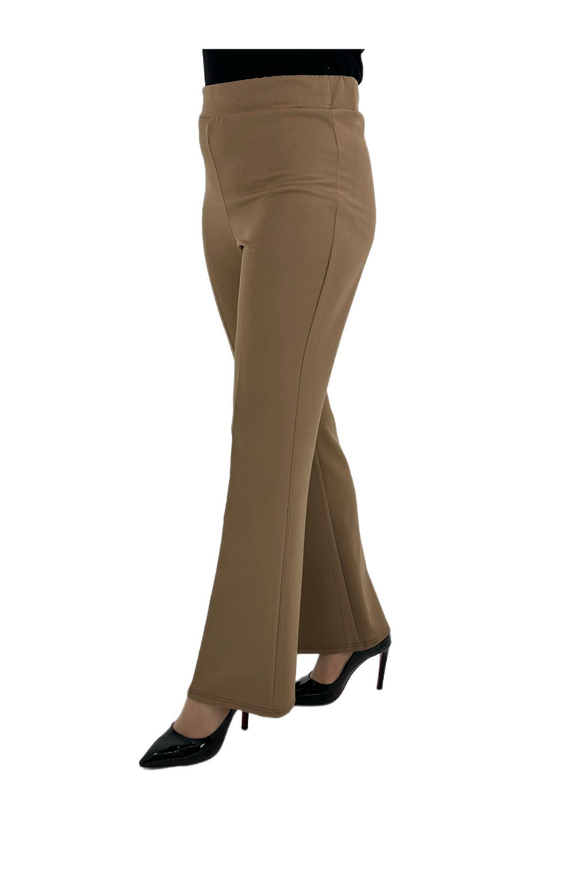 OTW5541 İspanyol Paça Pantolon Camel