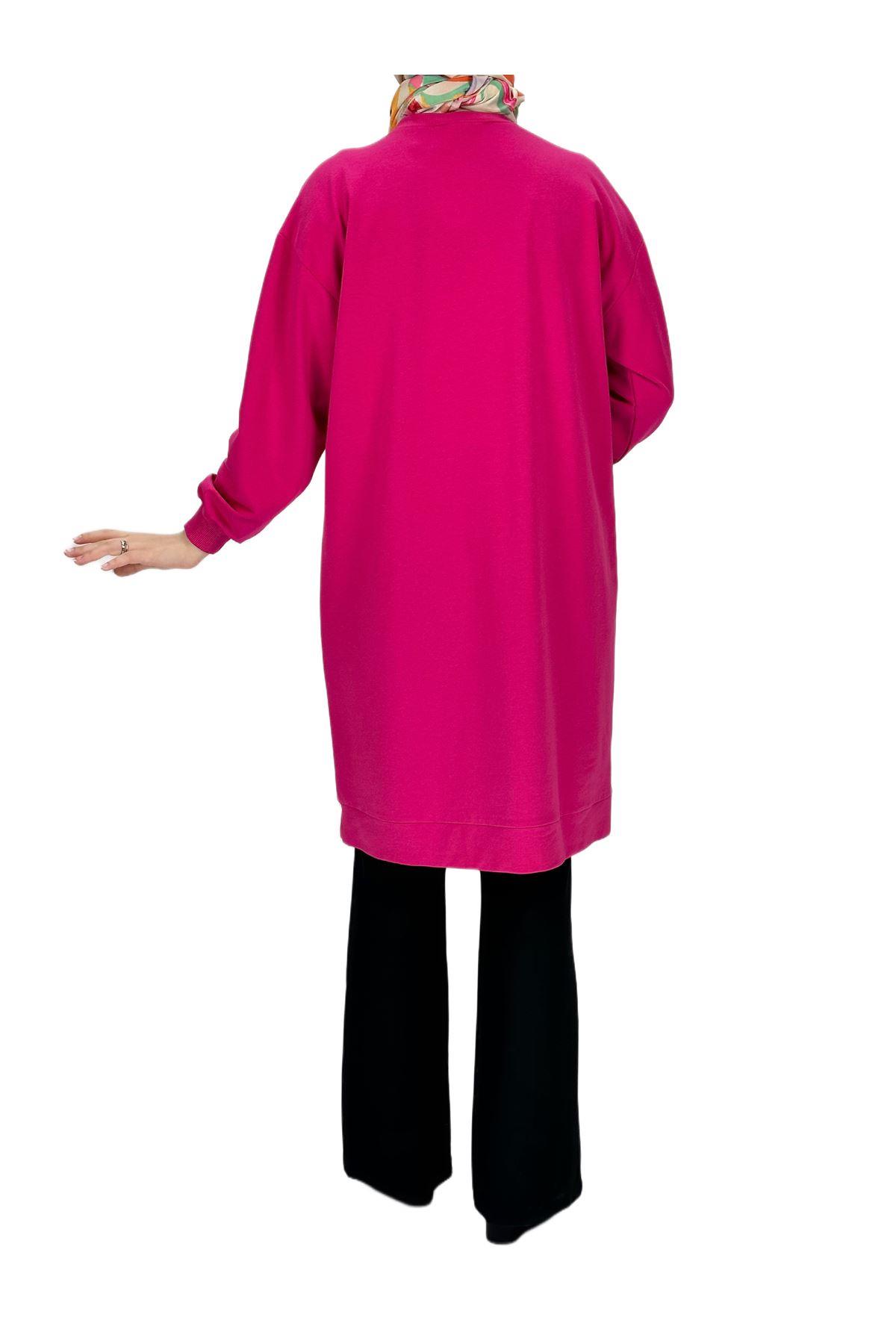 OTW6330 Büyük Beden Tunik Pembe
