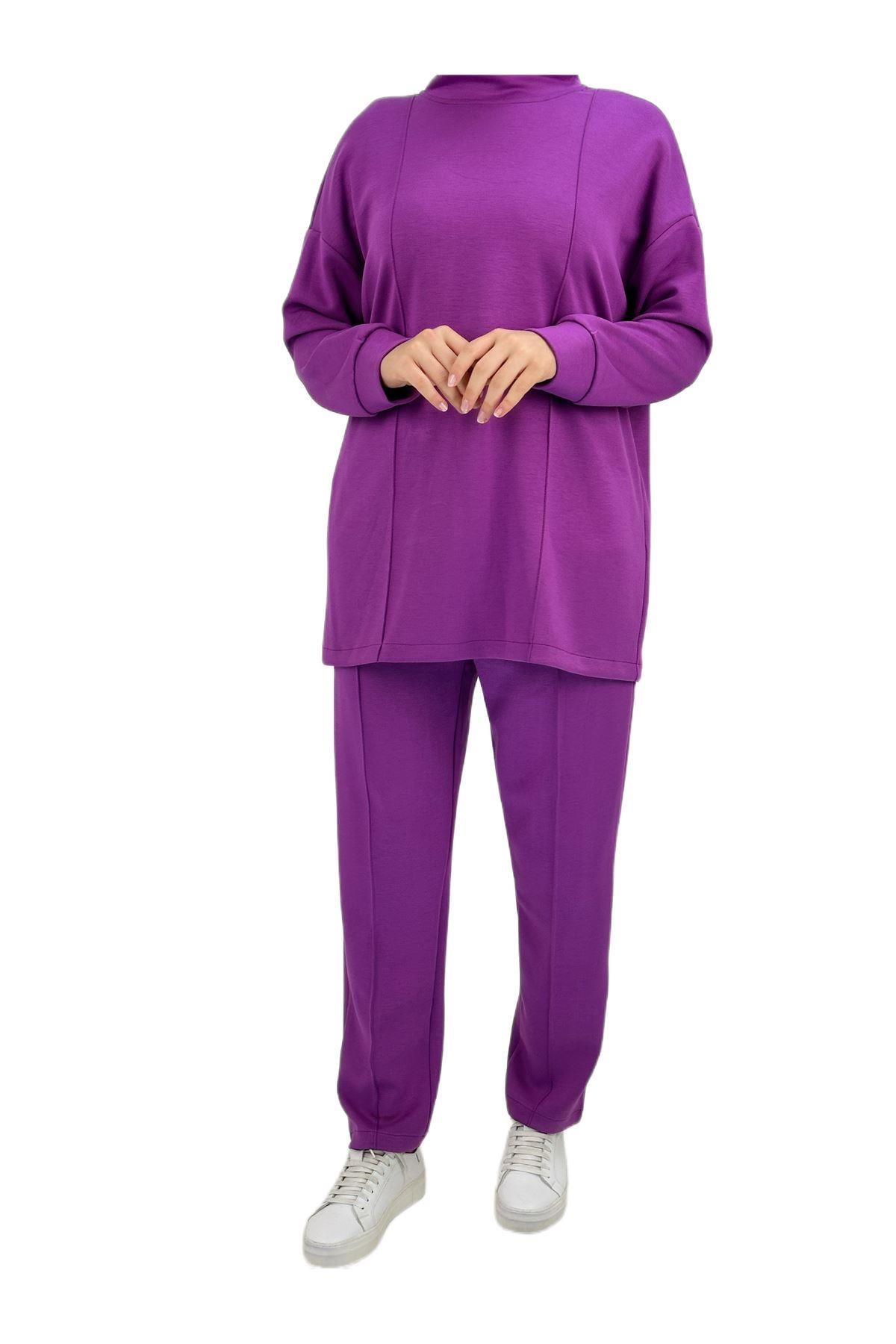OTW7609 Pantolonlu Takım Mor