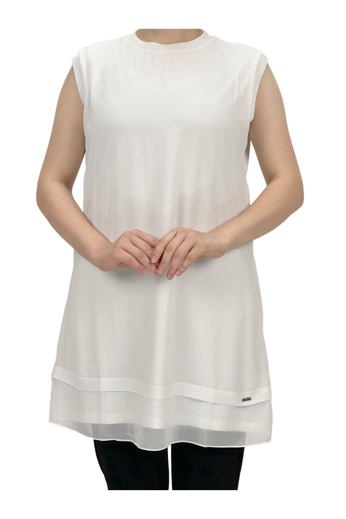 OTW775 Rayon Kolsuz Şifon İçlik Ekru