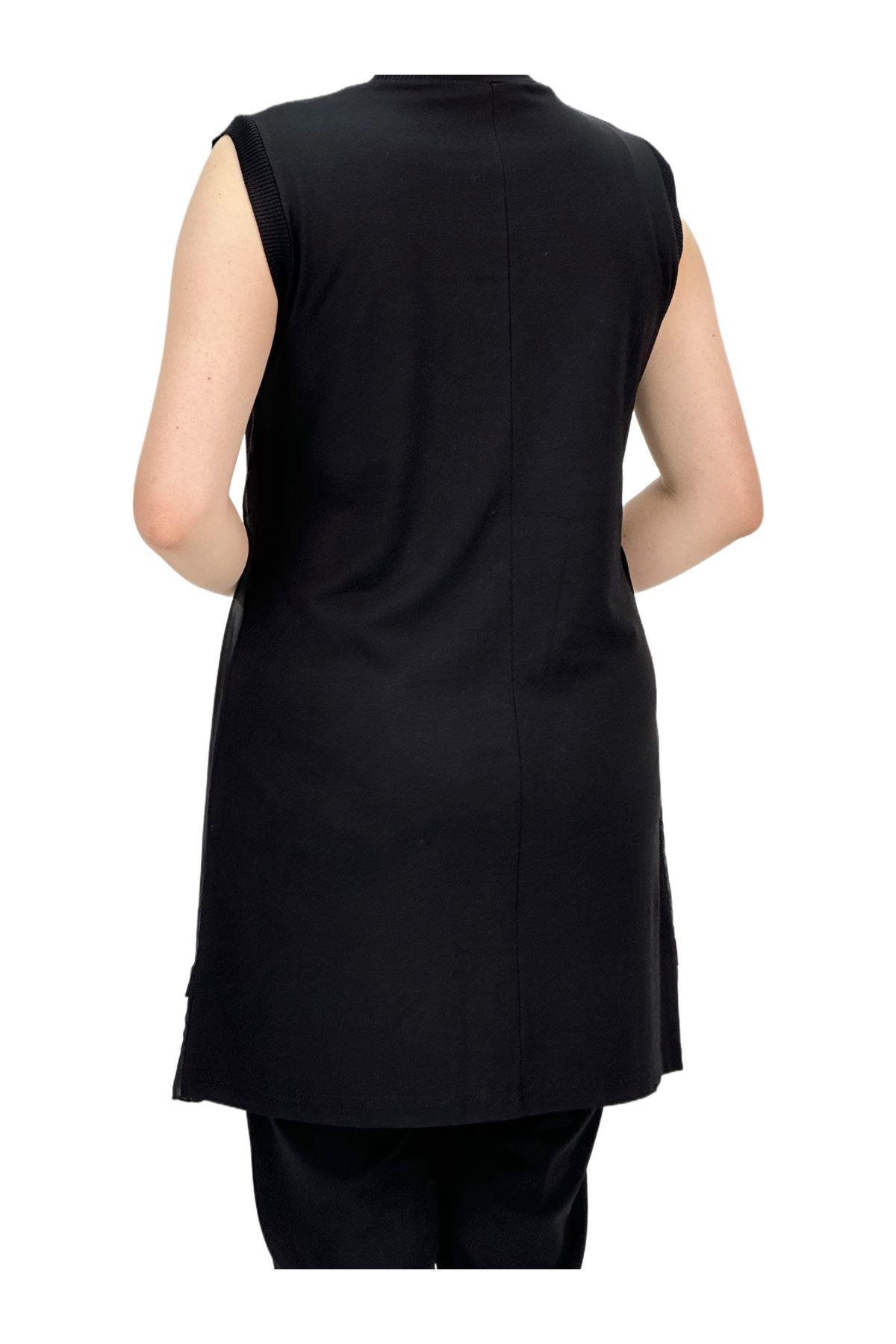 OTW775 Rayon Kolsuz Şifon İçlik Siyah