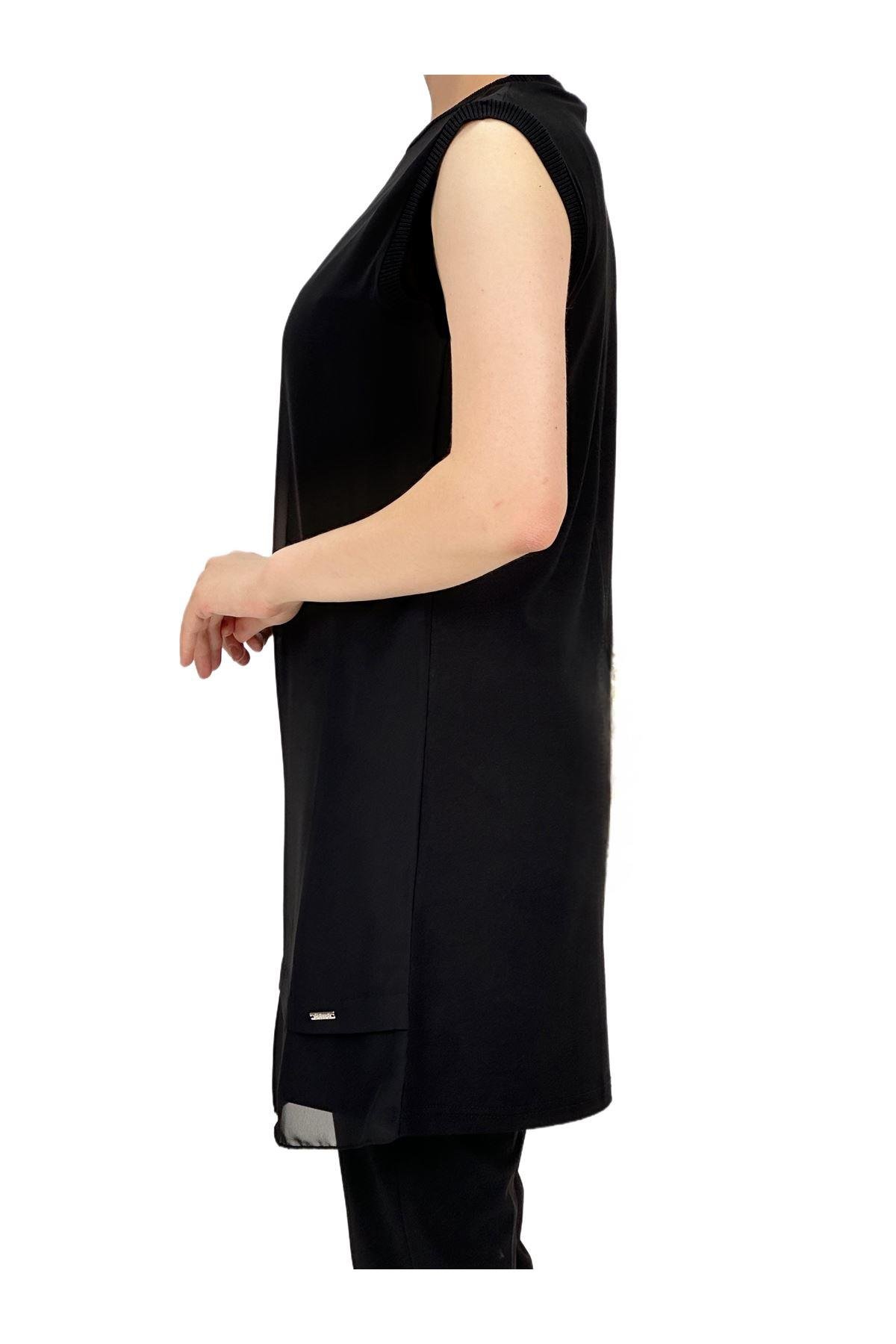 OTW775 Rayon Kolsuz Şifon İçlik Siyah