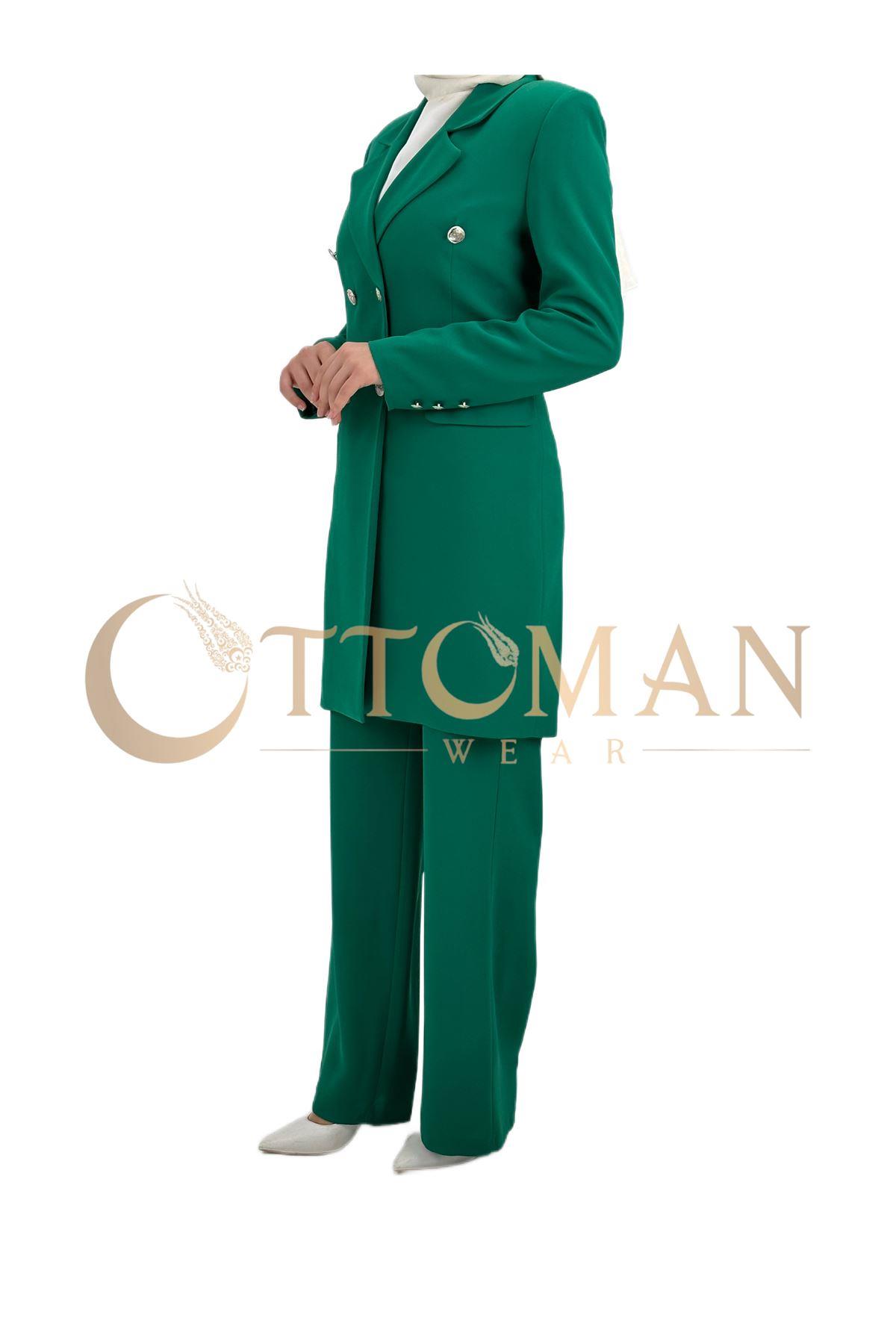 OTW8223 Uzun Blazer Ceketli Takım Benetton