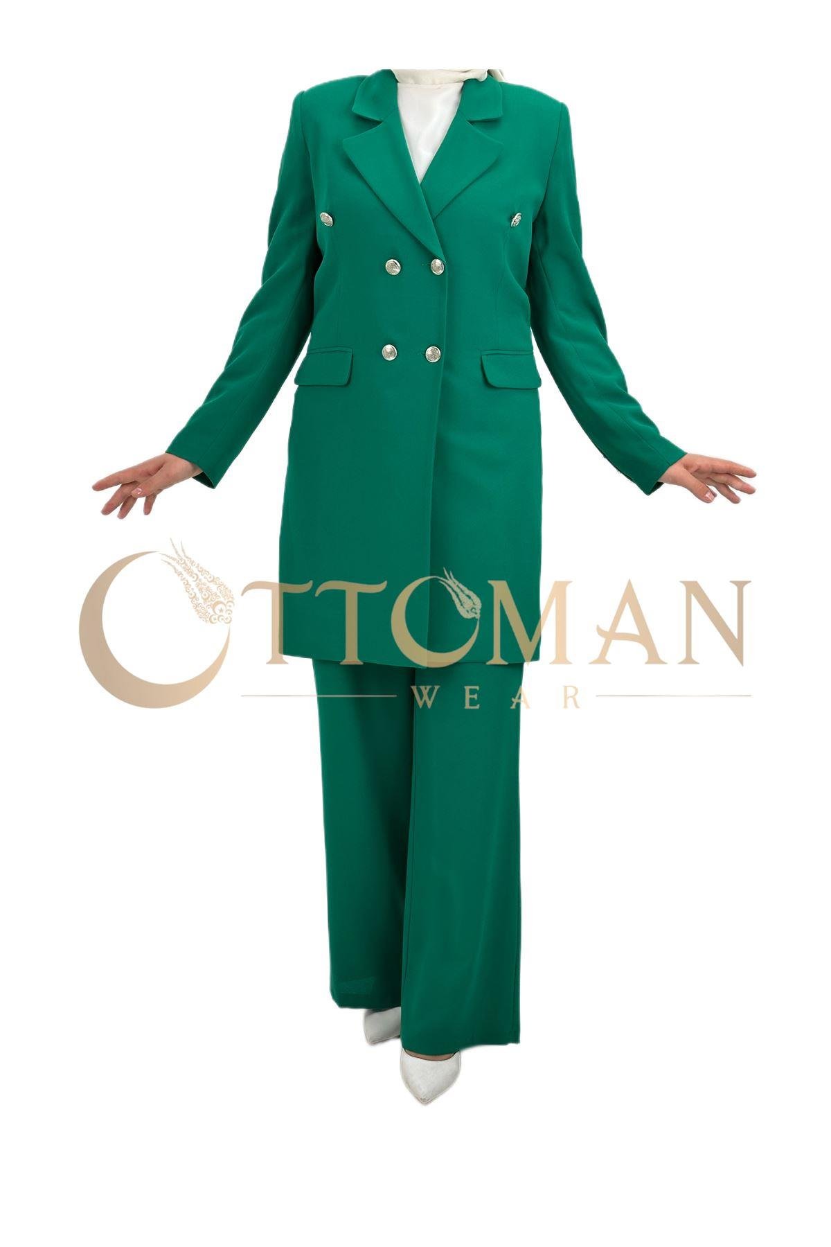 OTW8223 Uzun Blazer Ceketli Takım Benetton
