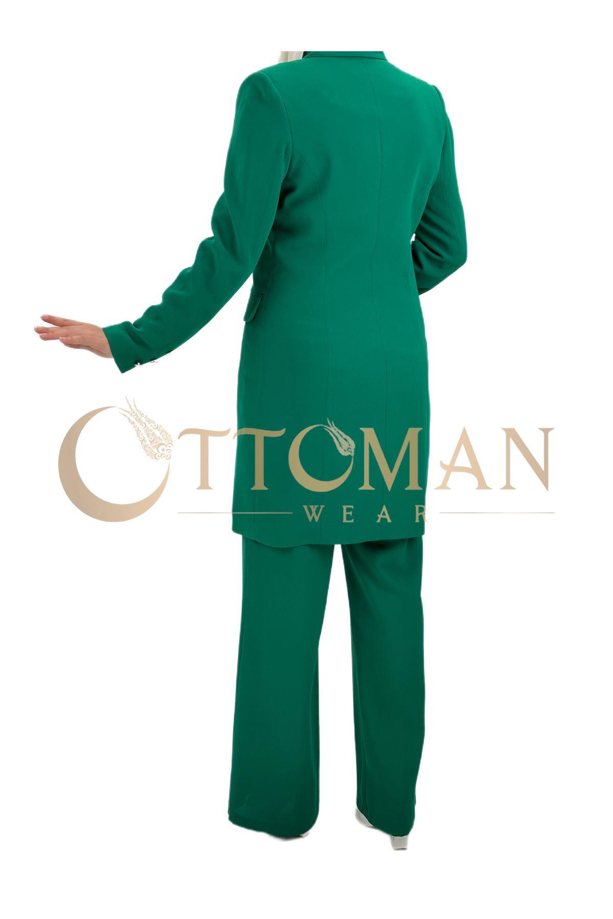 OTW8223 Uzun Blazer Ceketli Takım Benetton