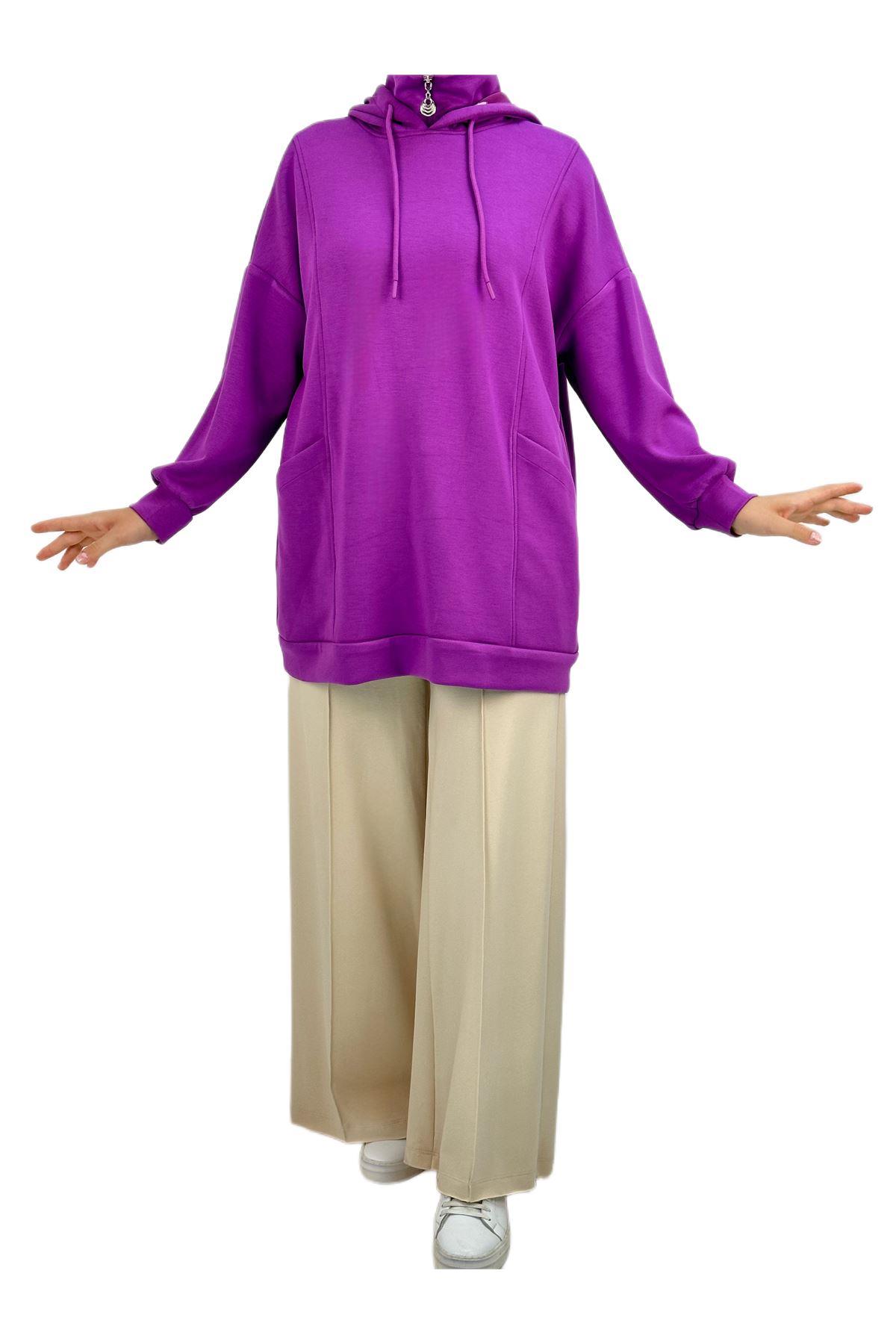 OTW8482 Cepli Sweatshirt Mor