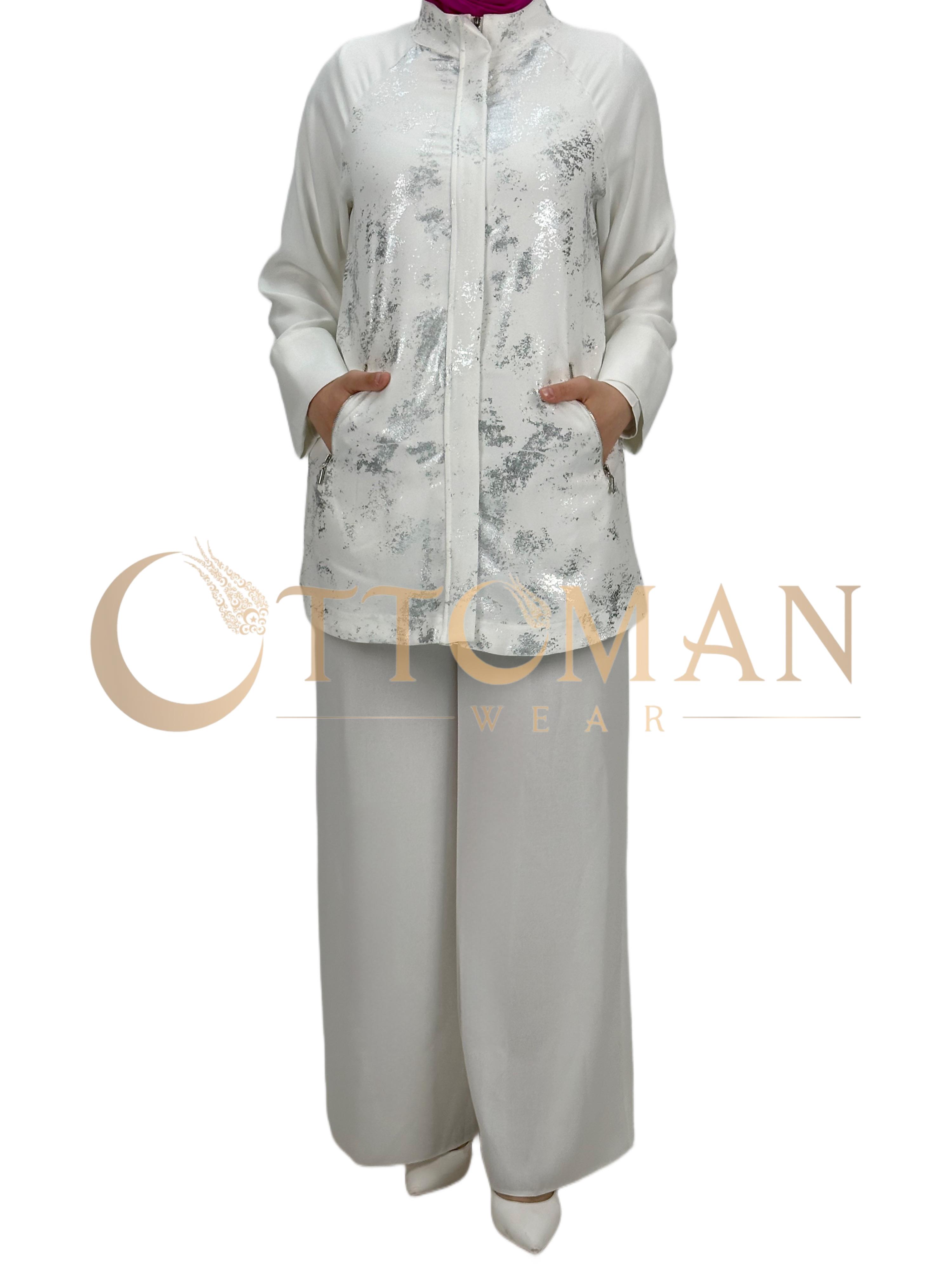 Pantolonlu Takım Ekru OTW8397