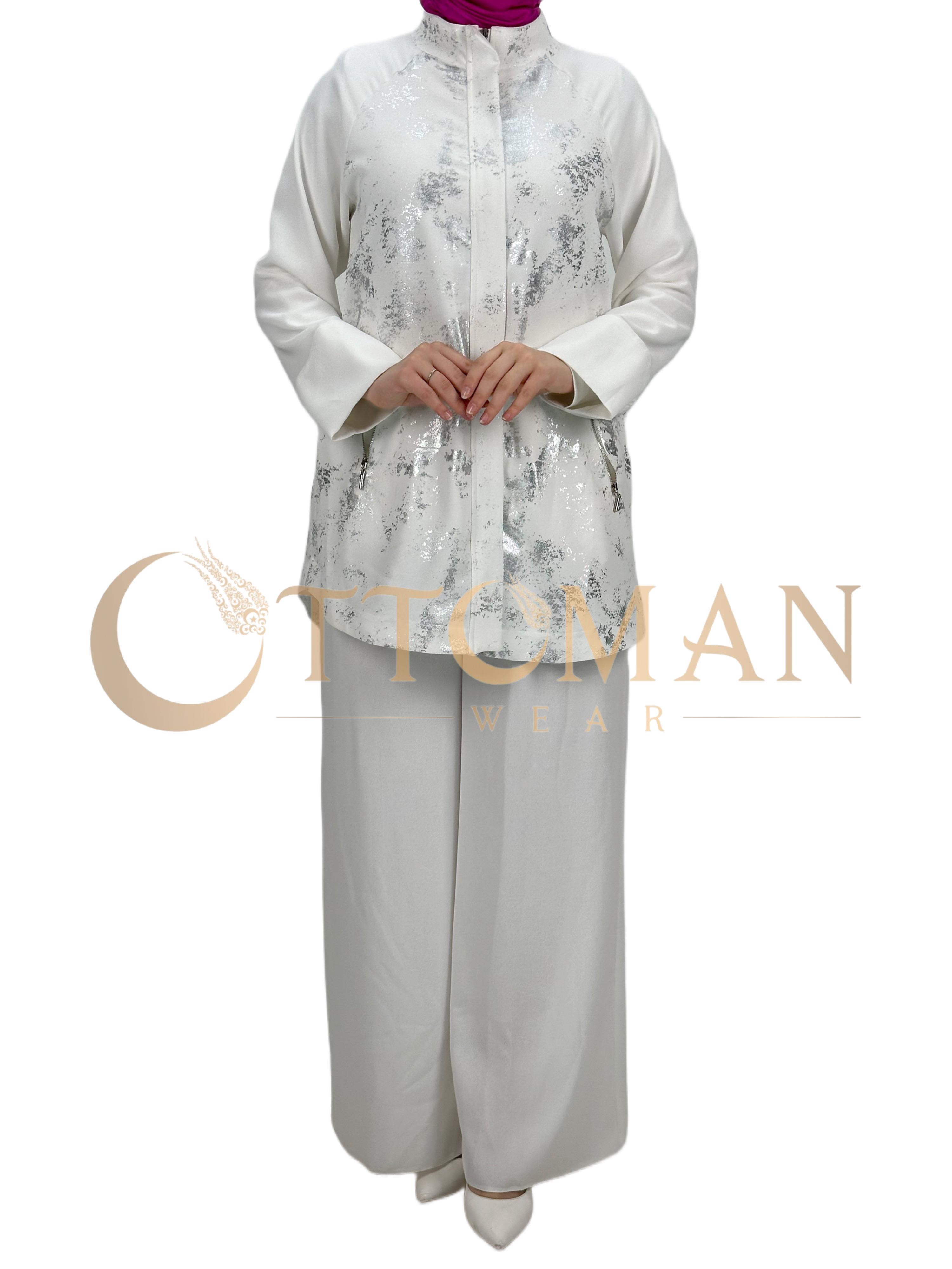 Pantolonlu Takım Ekru OTW8397