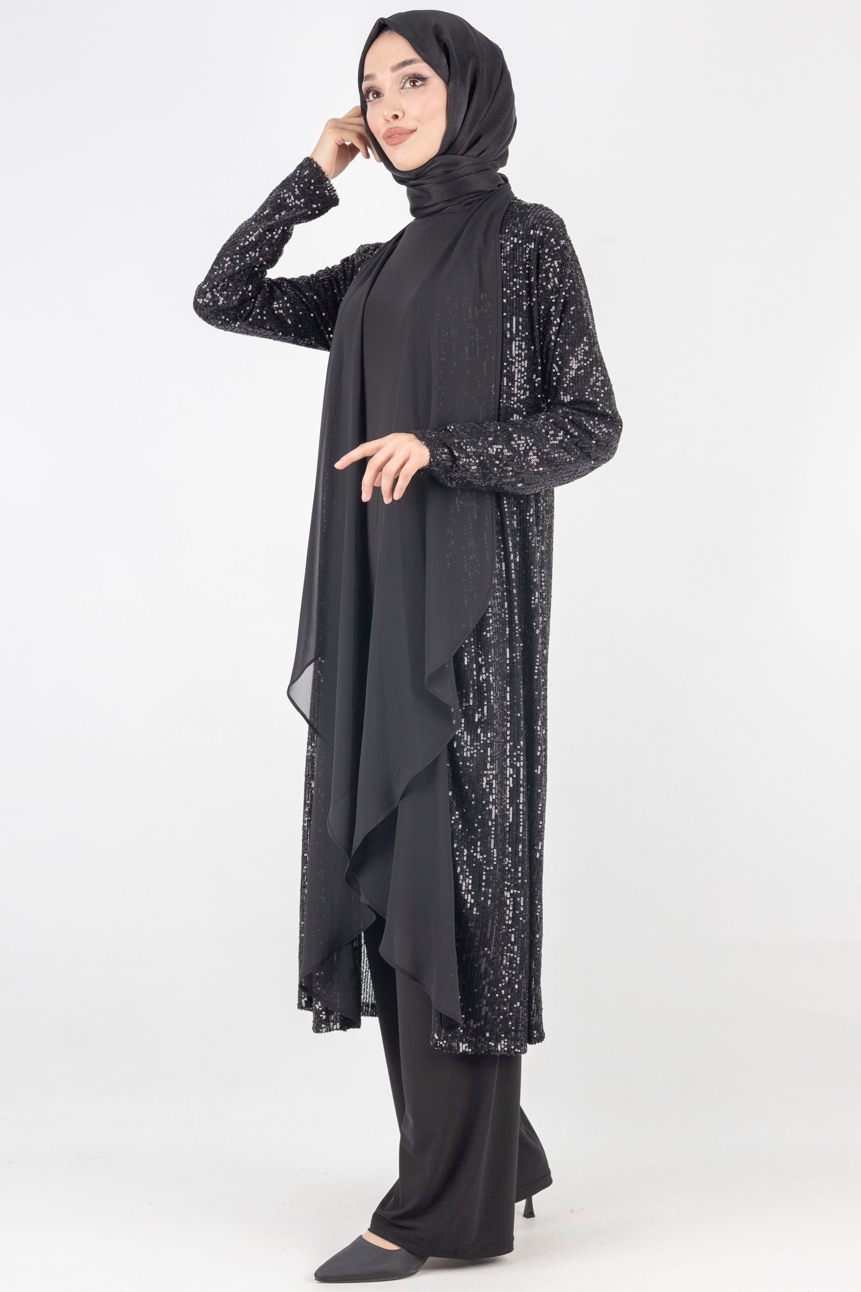 Pul Payetli Takım Siyah OTW5206