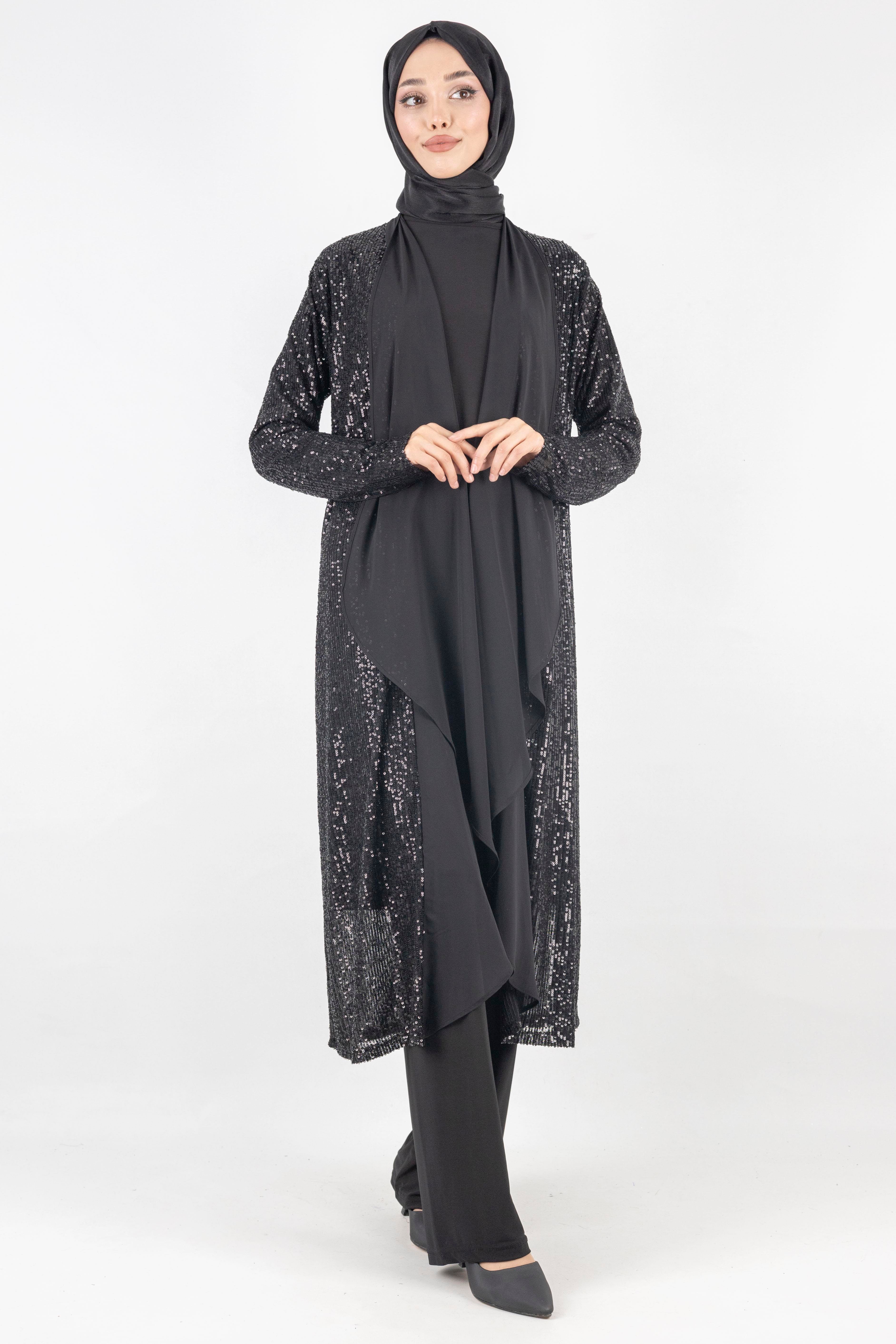 Pul Payetli Takım Siyah OTW5206