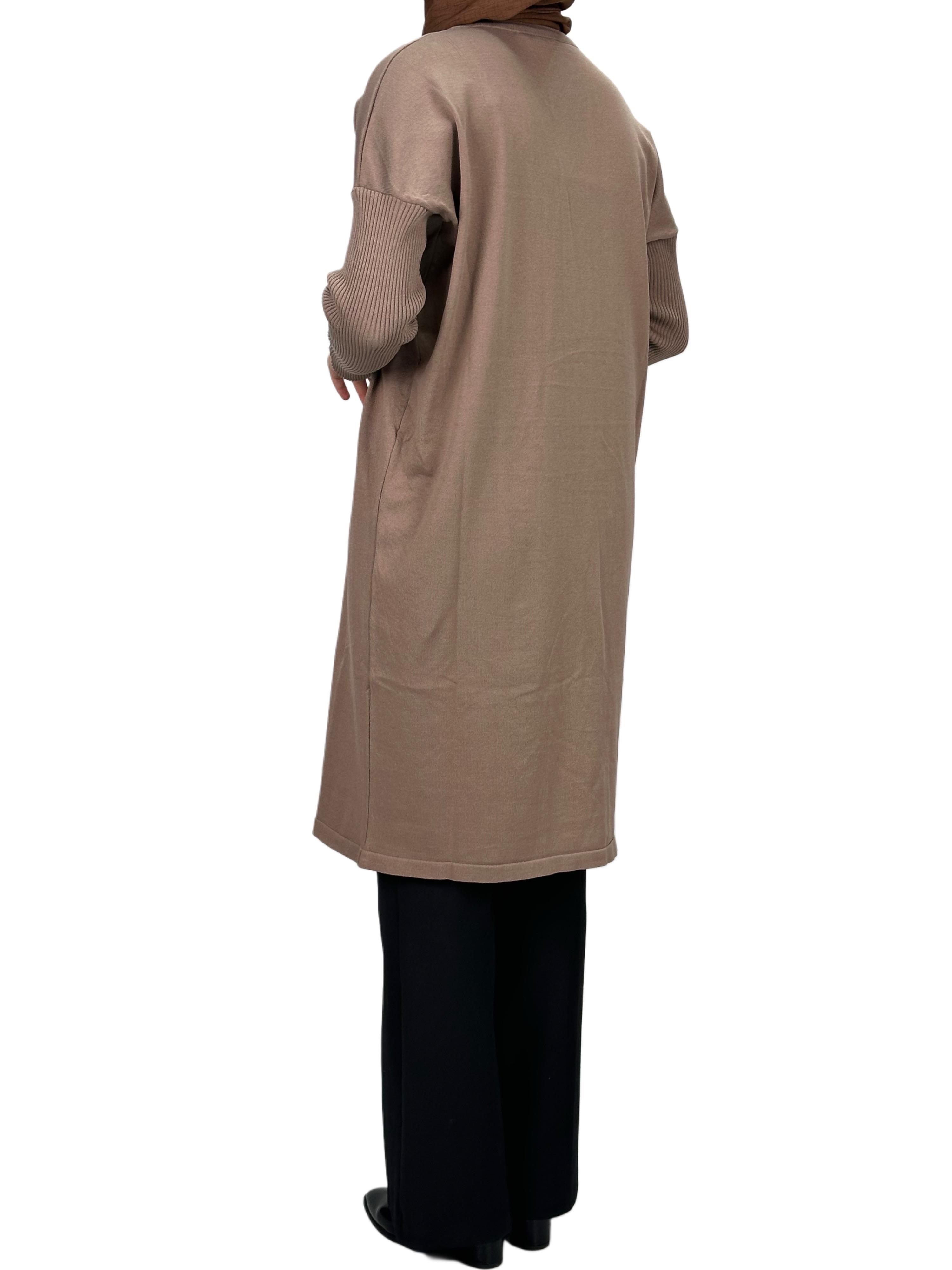 Rayon Kollu Merserize Triko Tunik Vizon OTW118