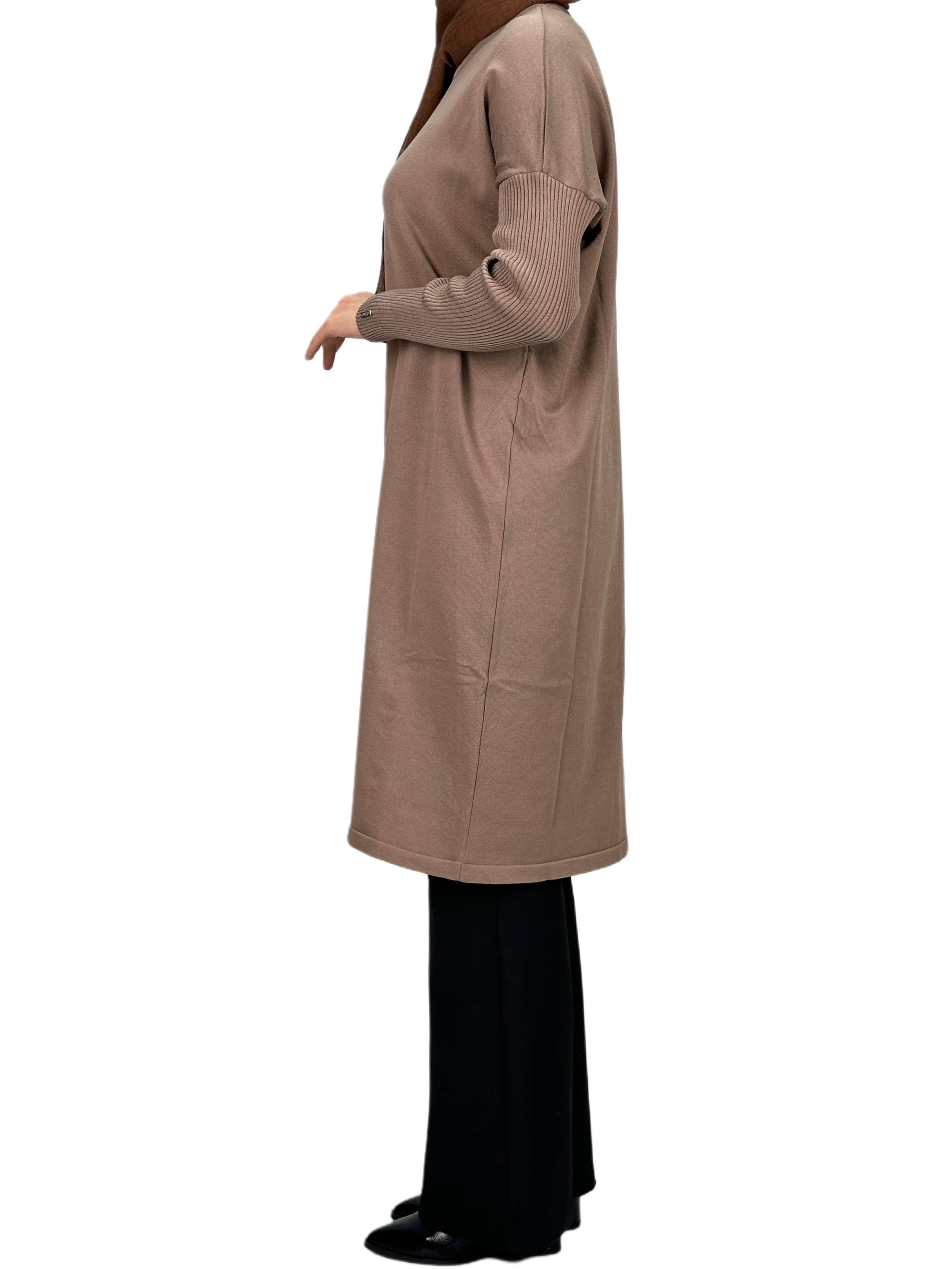 Rayon Kollu Merserize Triko Tunik Vizon OTW118