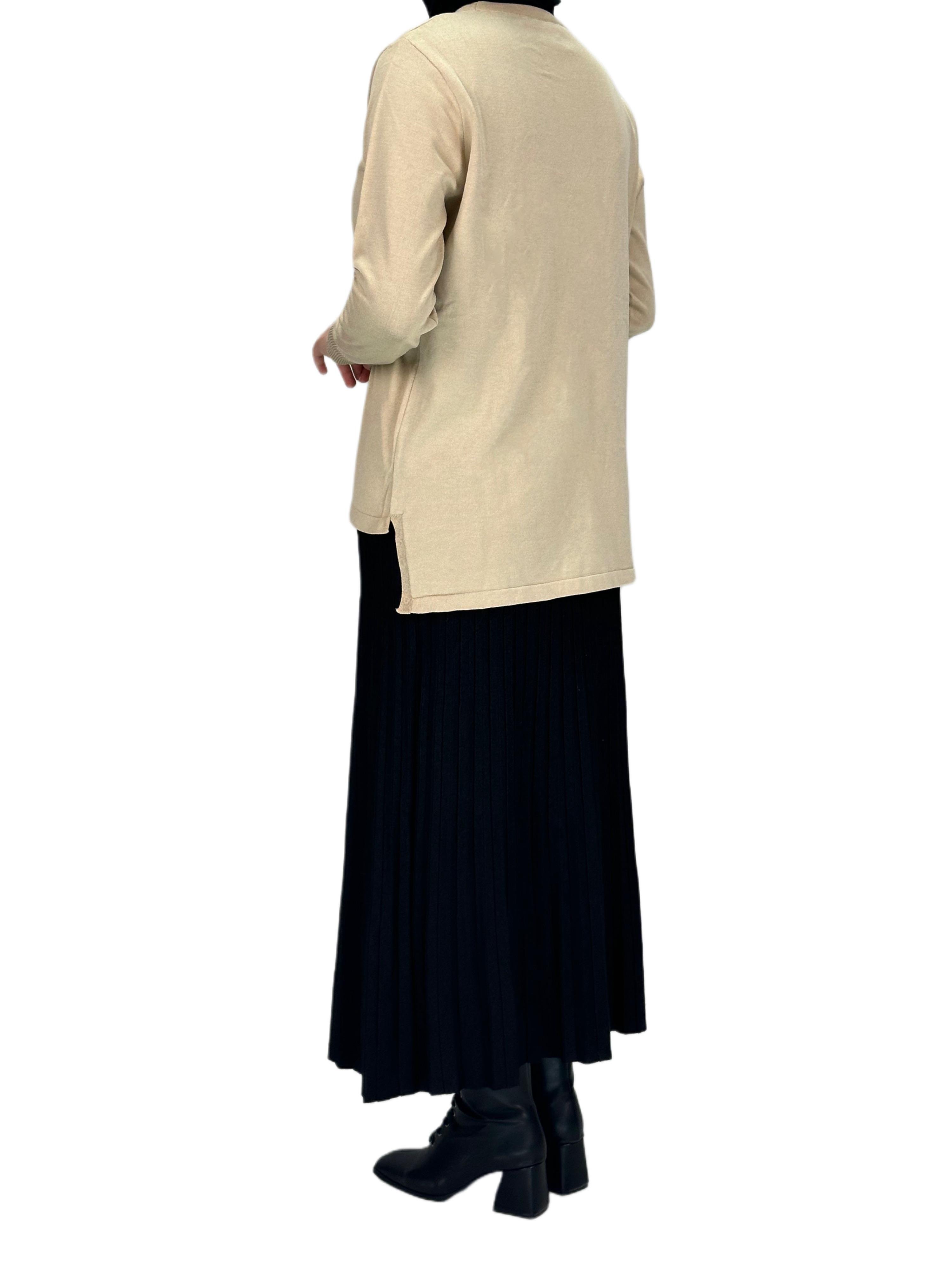 Rayonsuz Merserize Triko Tunik Bej OTW122