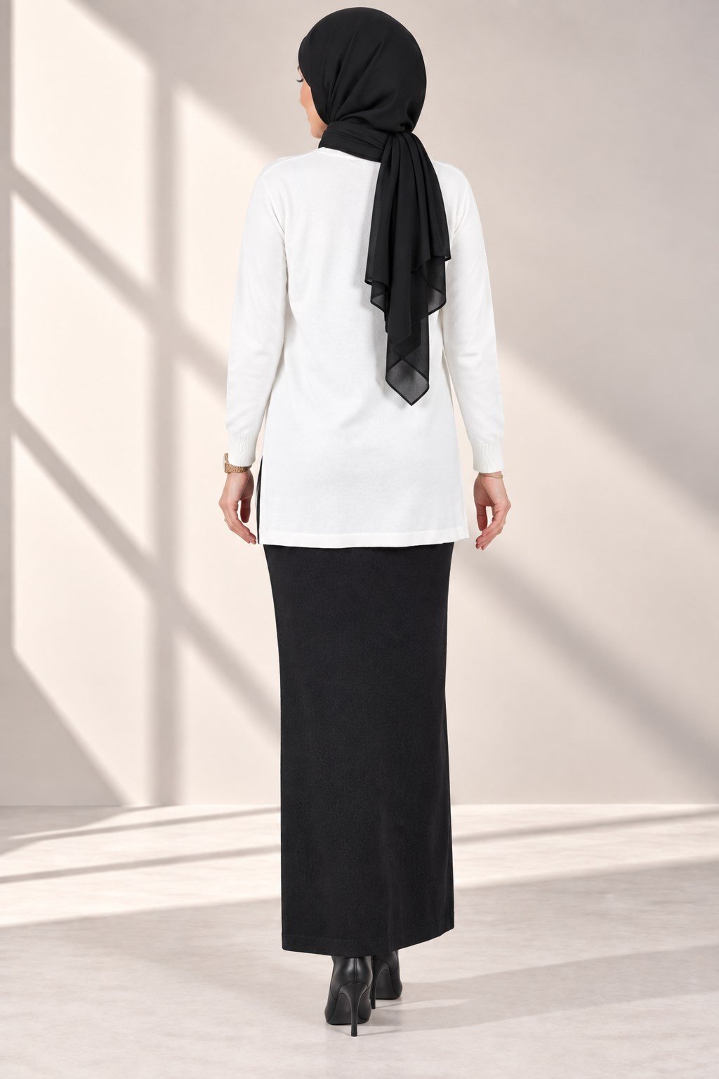 Rayonsuz Merserize Triko Tunik Ekru OTW122