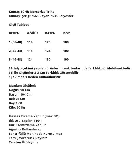 Rayonsuz Merserize Triko Tunik Ekru OTW118