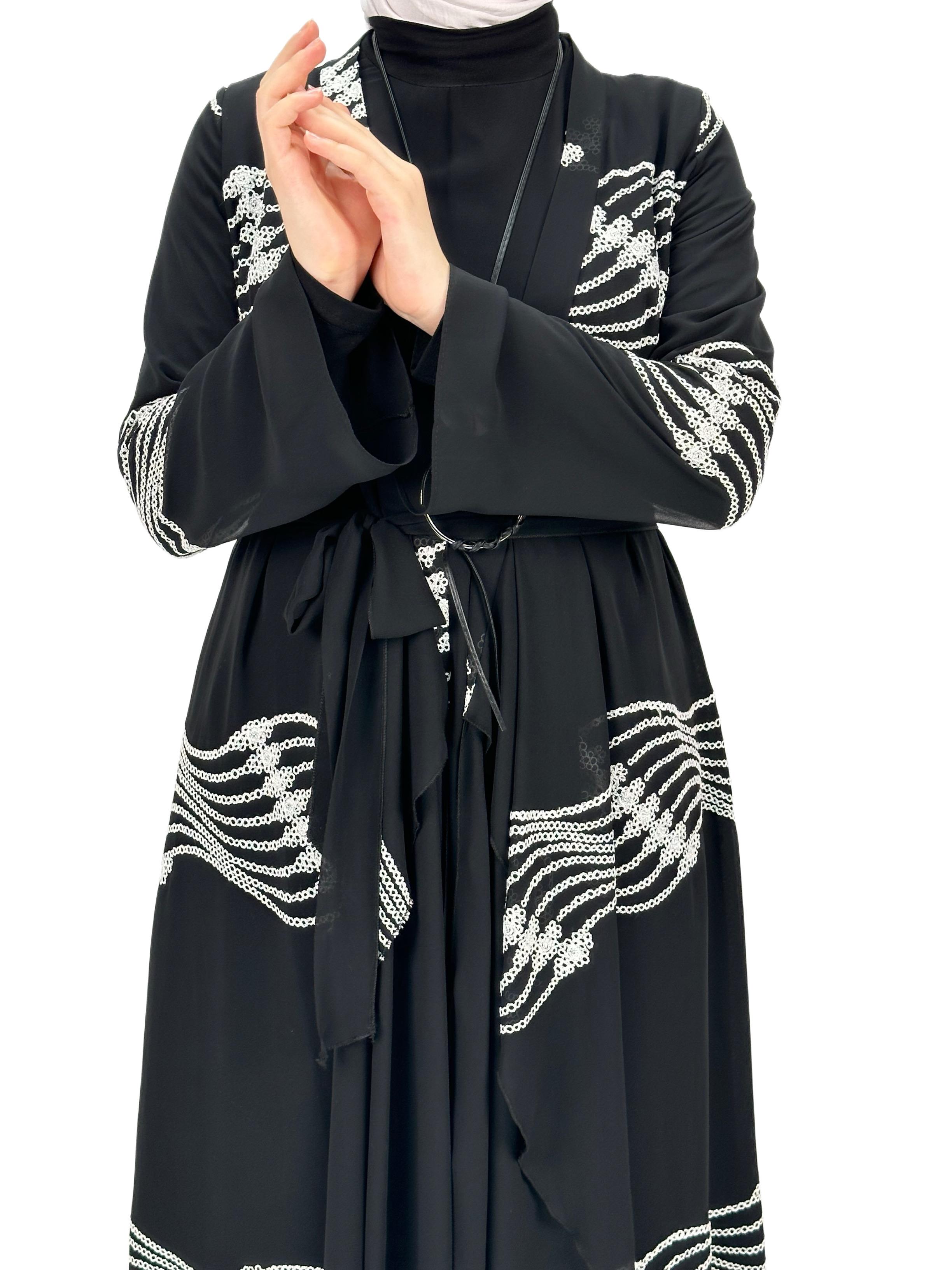 Şifon Kimono Siyah OTW1193