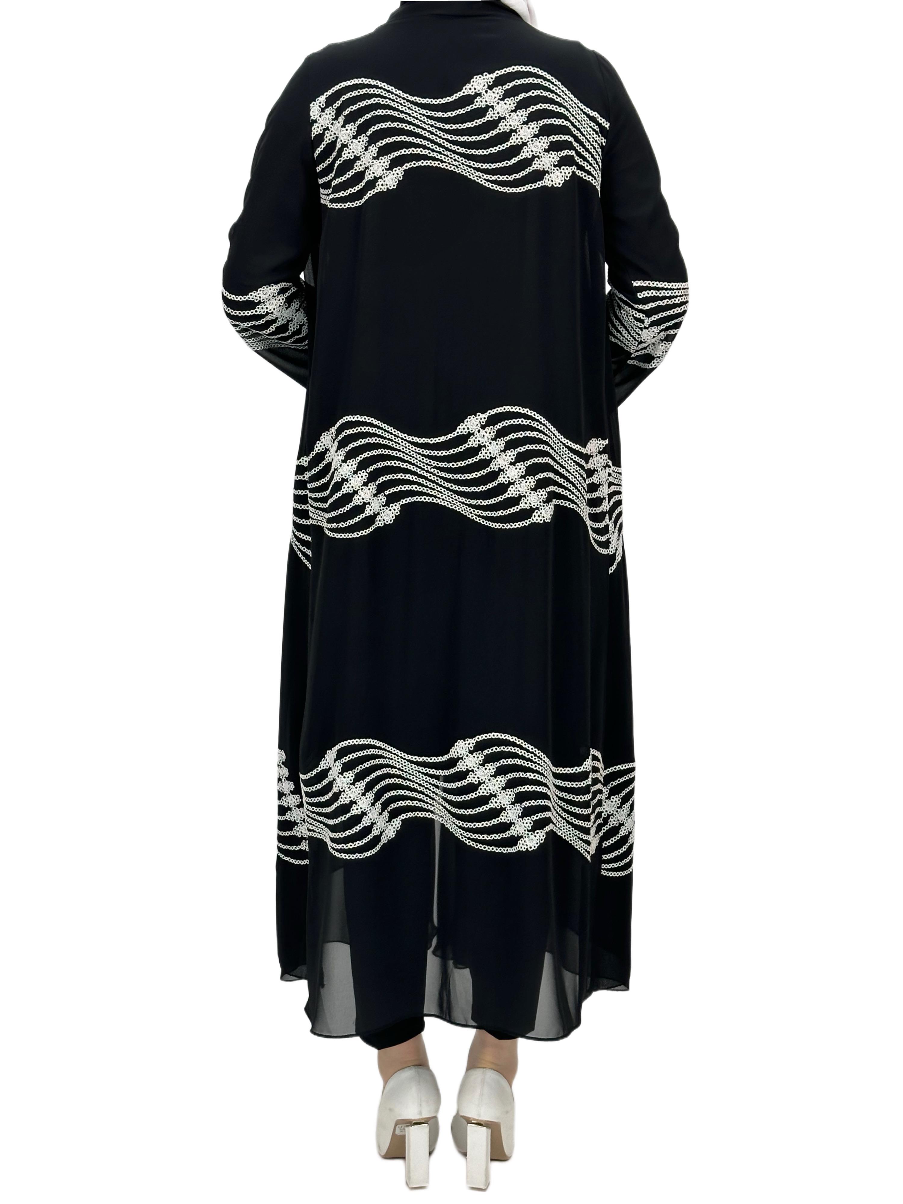 Şifon Kimono Siyah OTW1193