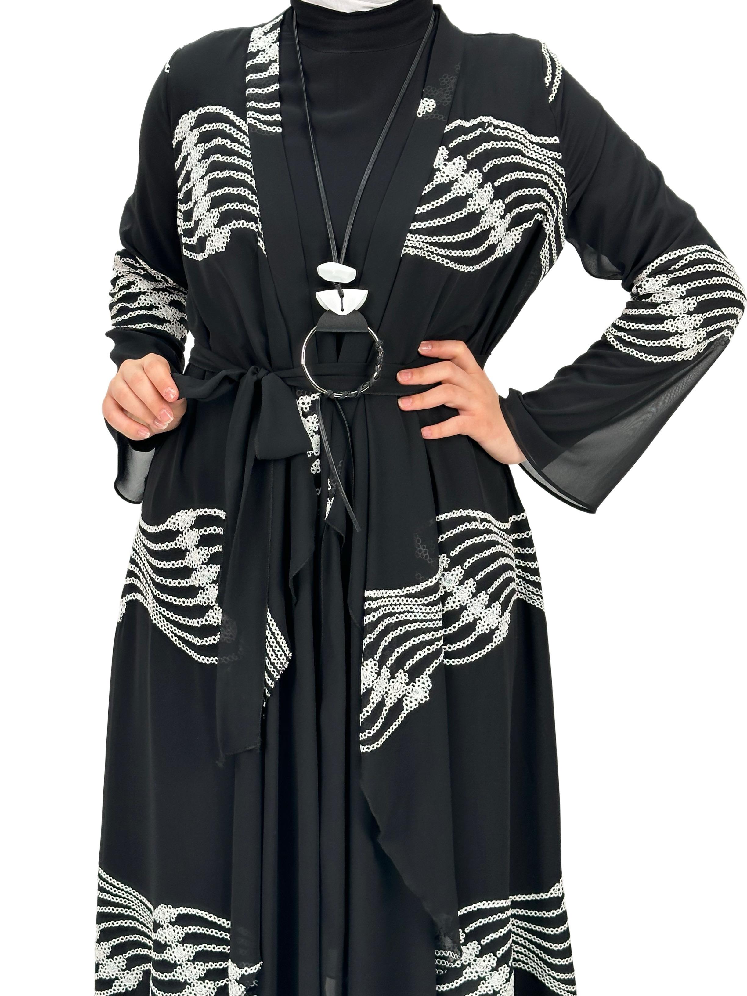 Şifon Kimono Siyah OTW1193