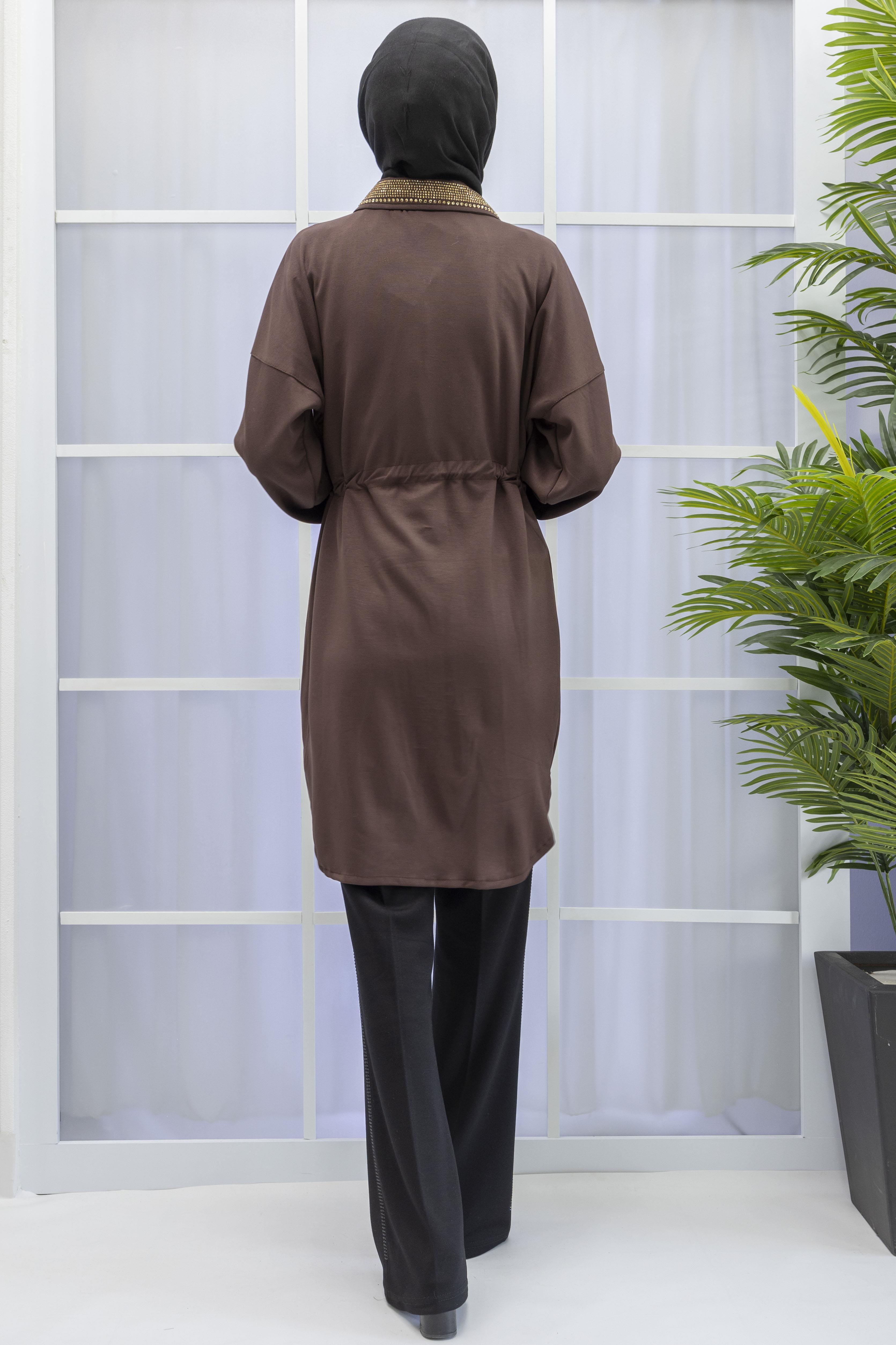 TAŞ DETAYLI SPOR KAP Kahve OTW6191