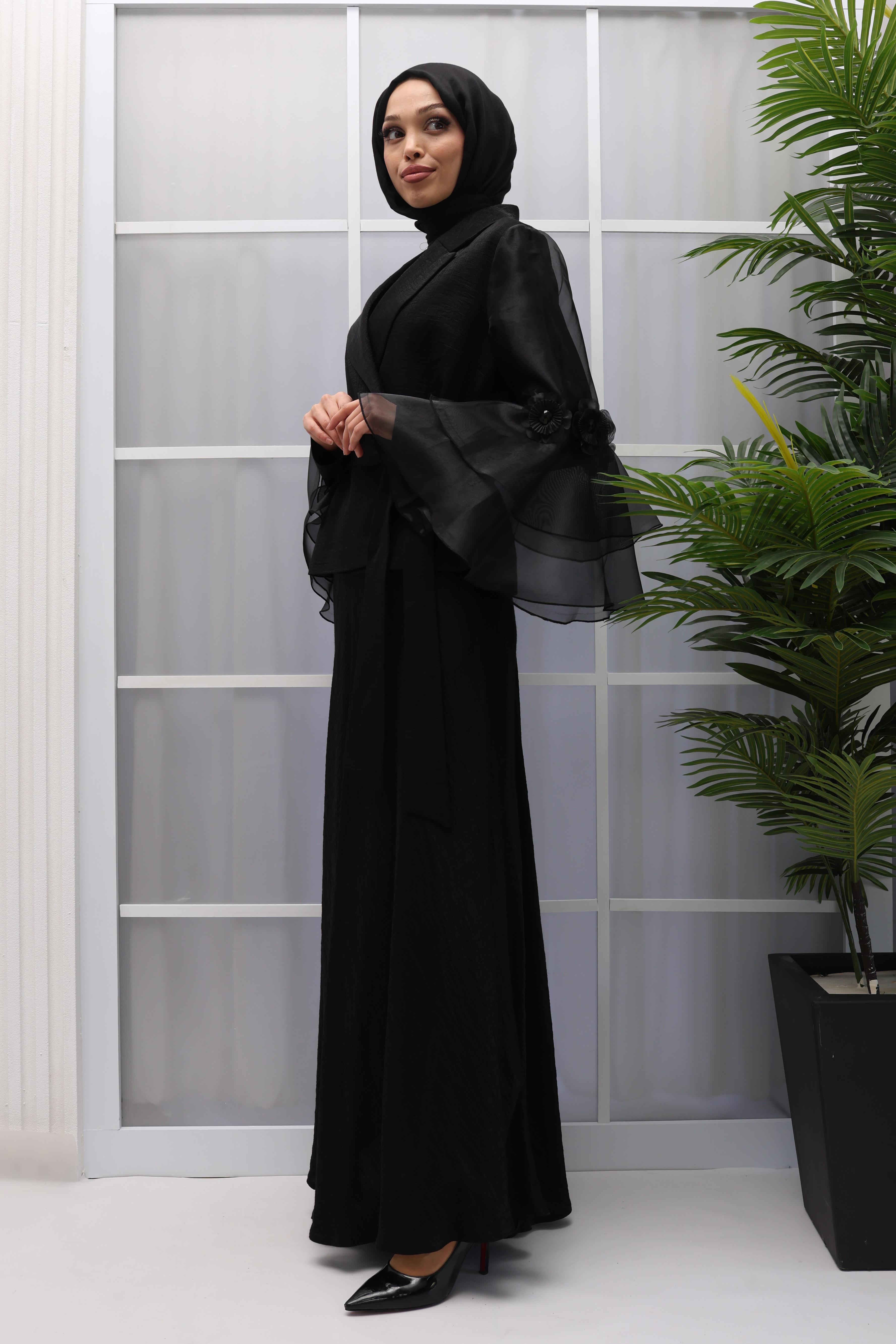 TASARIM ETEKLİ TAKIM Siyah OTW44907