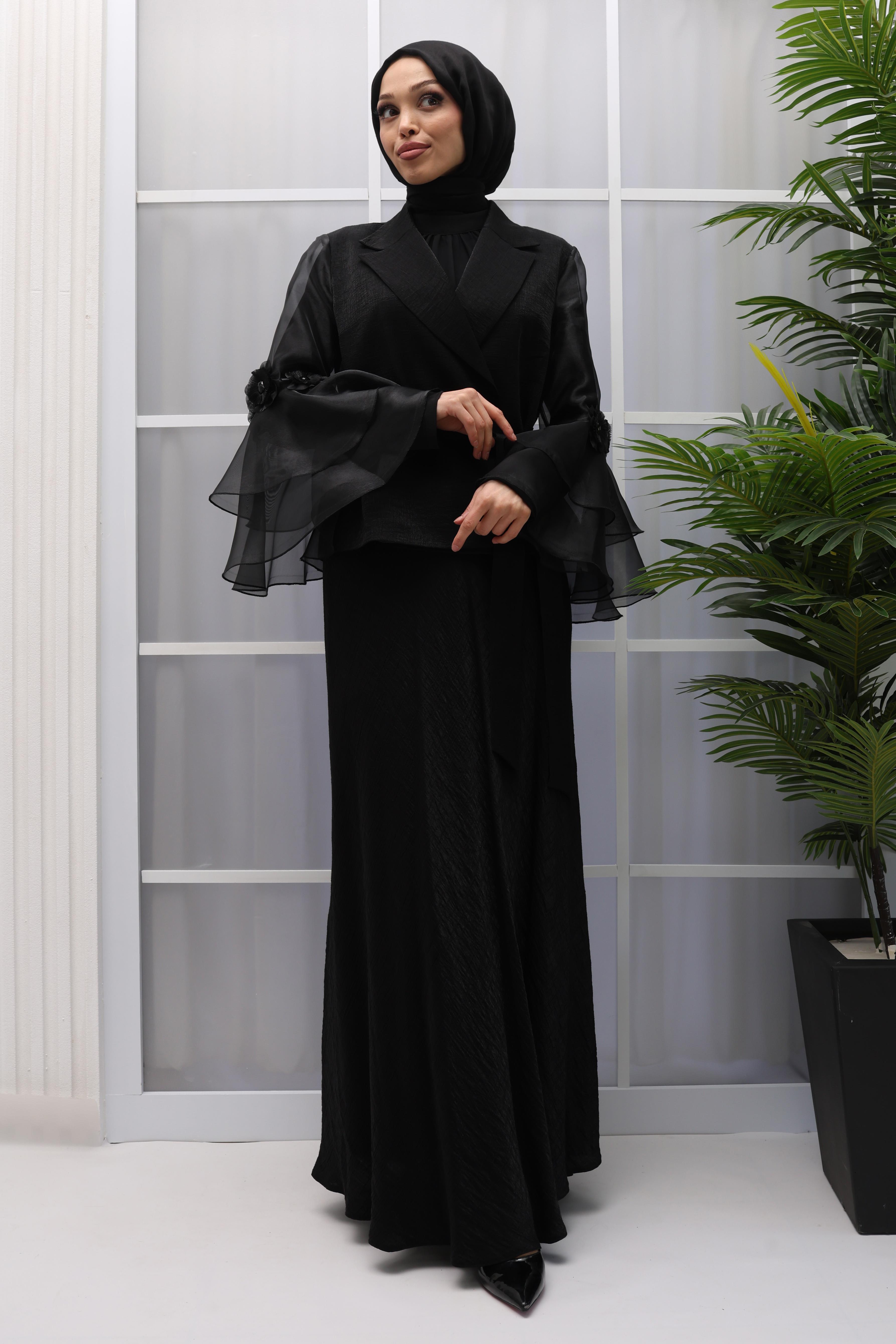 TASARIM ETEKLİ TAKIM Siyah OTW44907