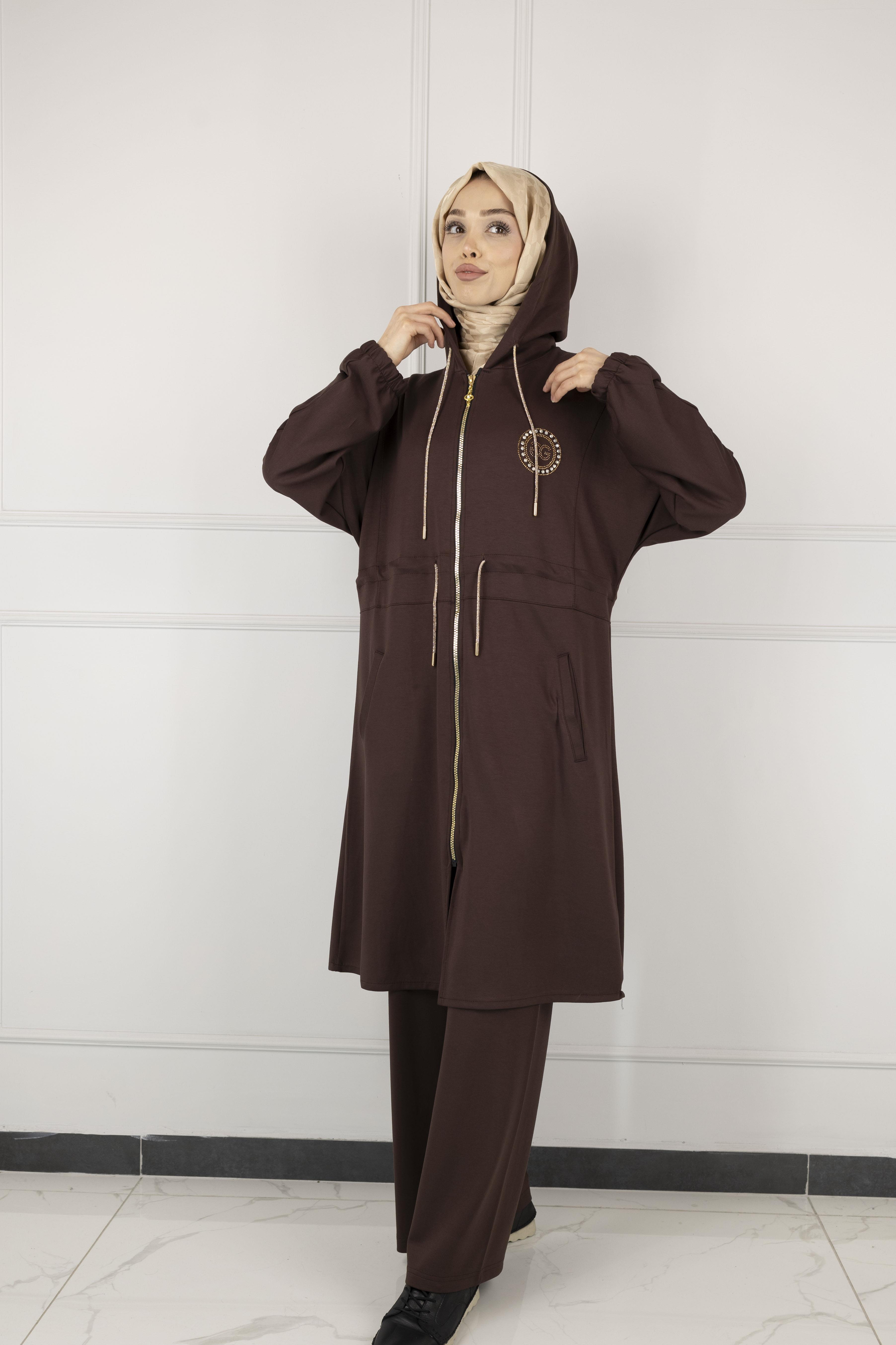 TAŞLI OYSHO TAKIM Kahve OTW6512