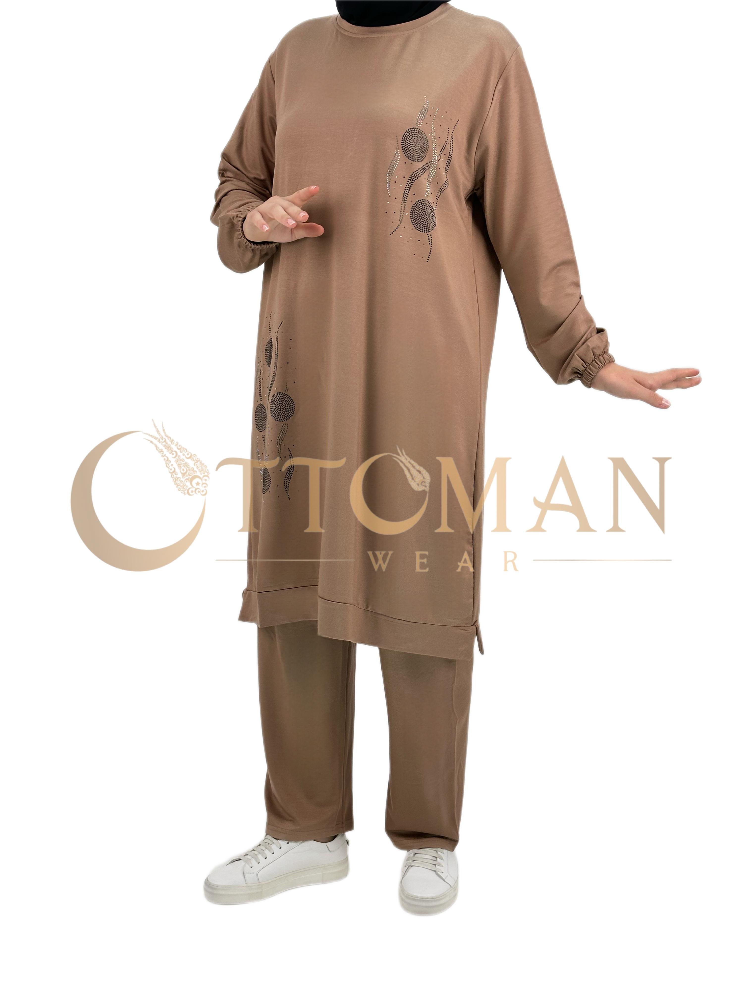 Taşlı Pantolonlu Takım Bisküvi OTW006