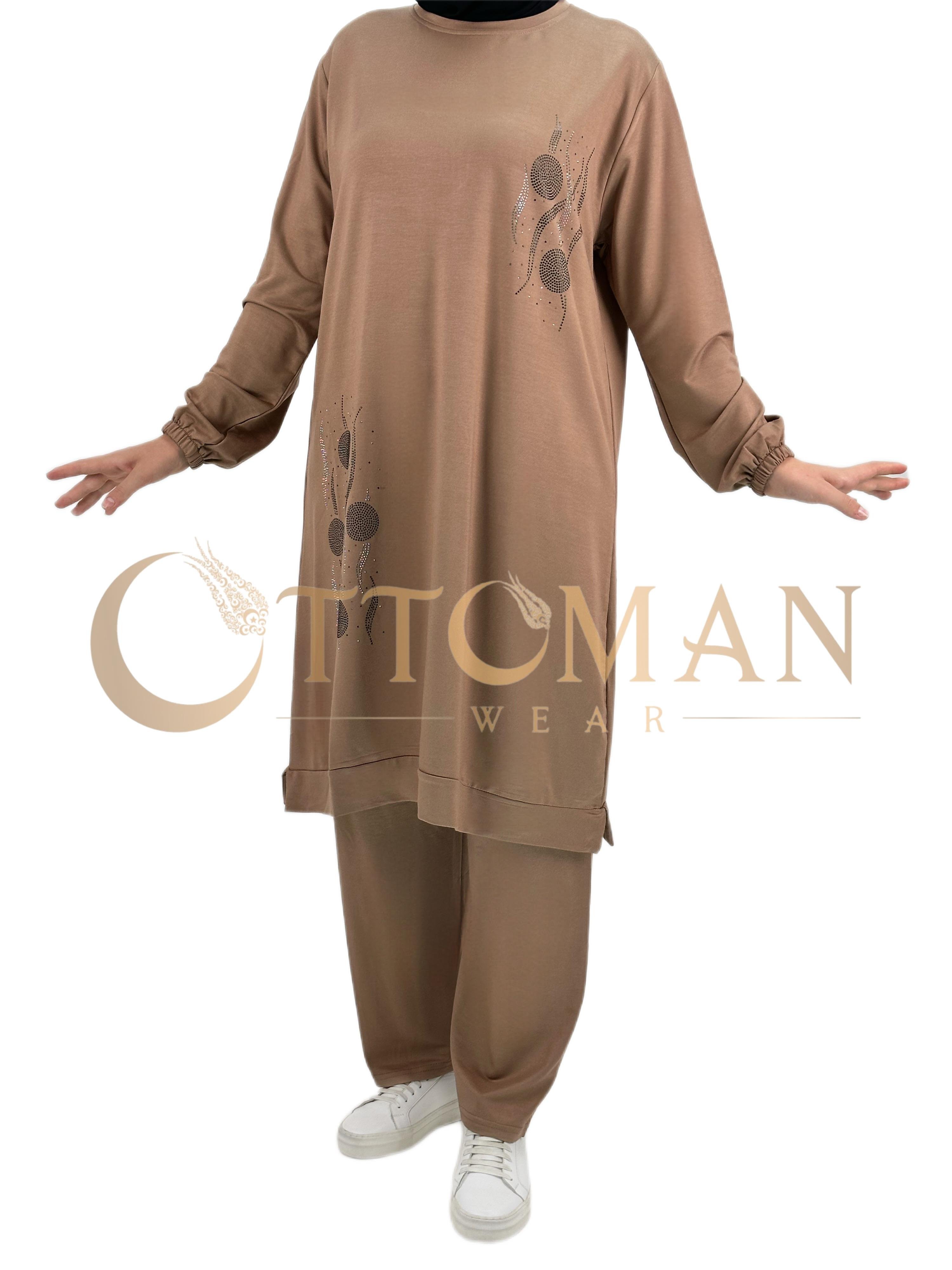 Taşlı Pantolonlu Takım Bisküvi OTW006