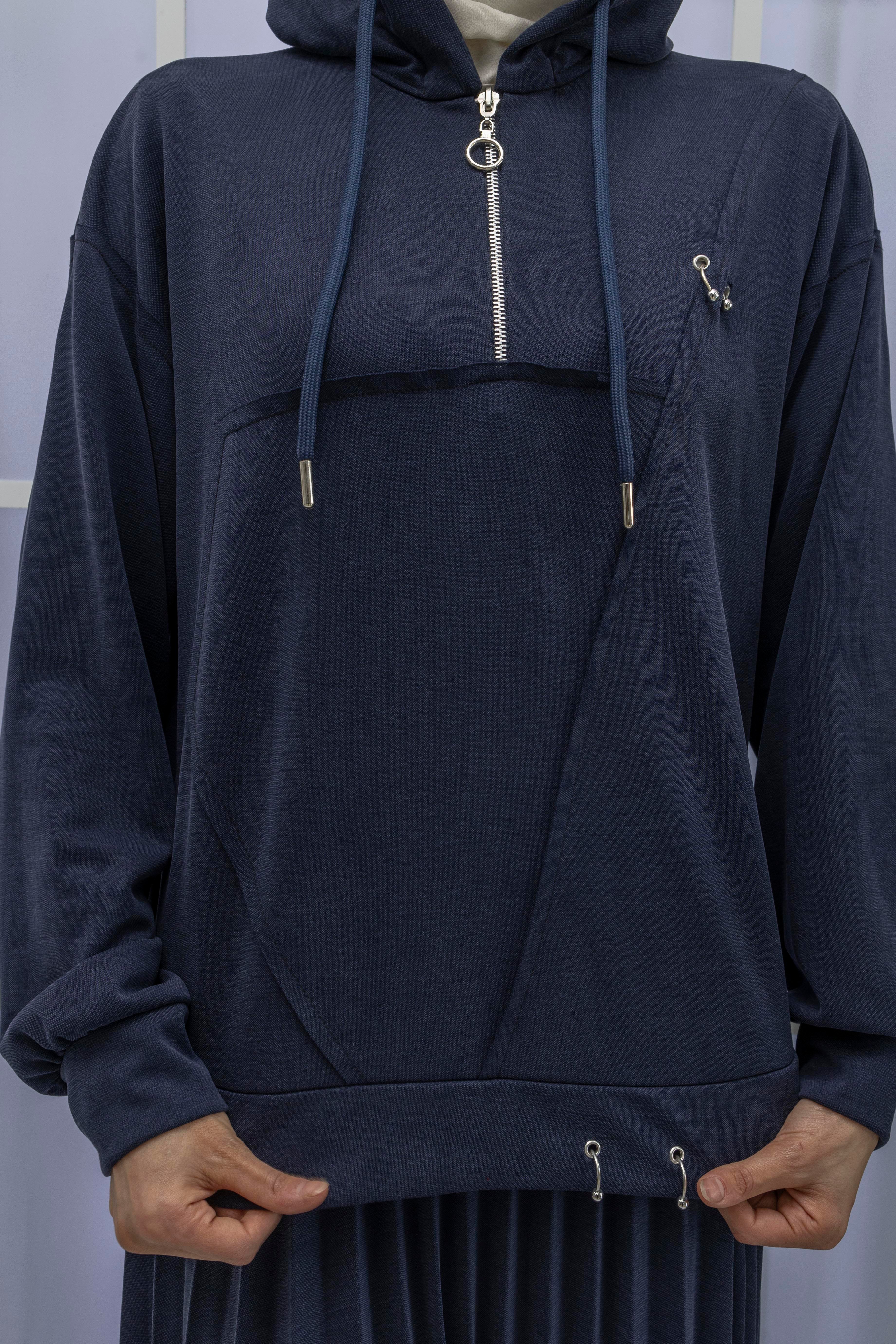 TENSEL OYSHO KUMAŞ SPOR ETEKLİ TAKIM Lacivert OTW70062