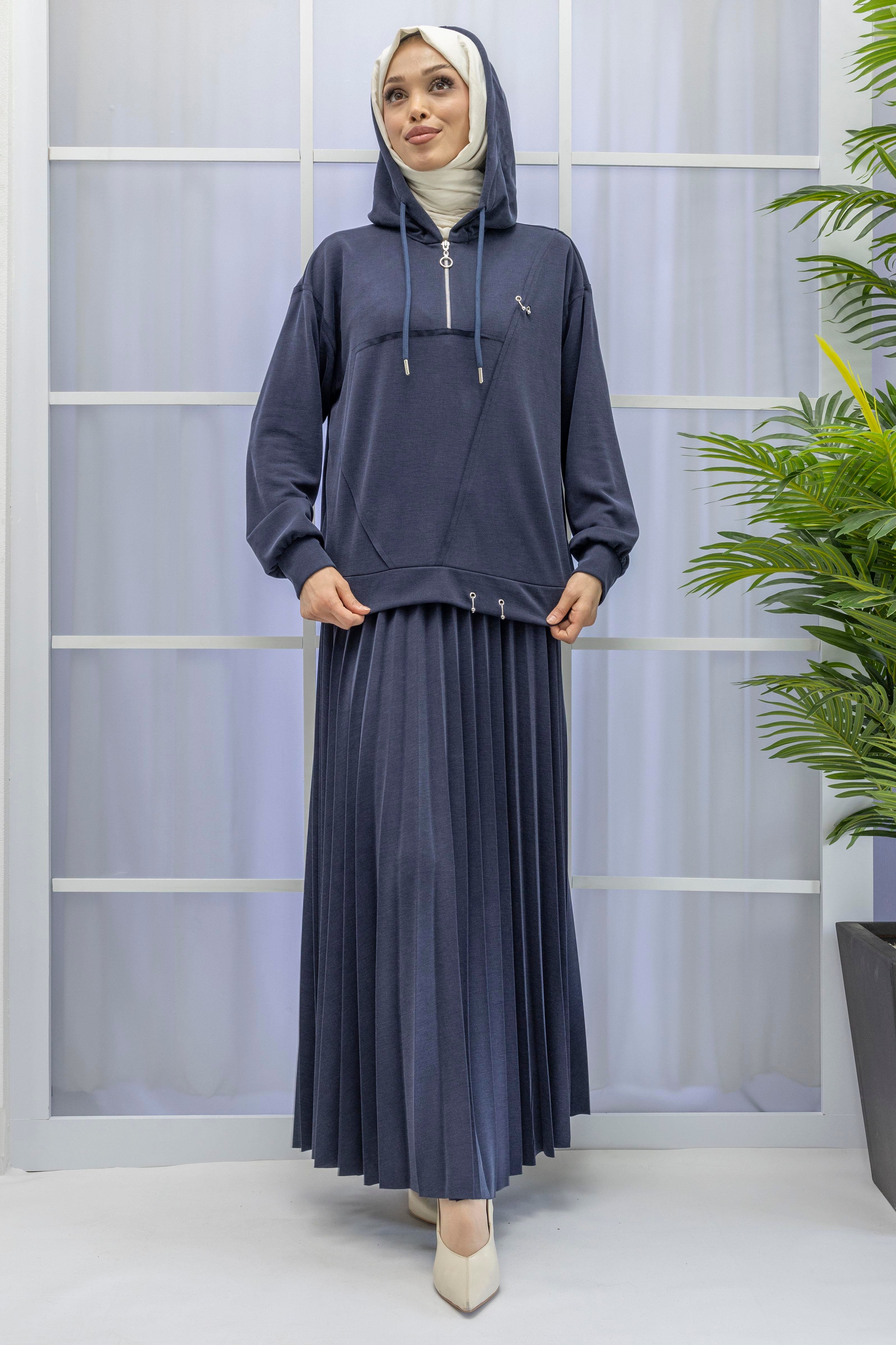 TENSEL OYSHO KUMAŞ SPOR ETEKLİ TAKIM Lacivert OTW70062