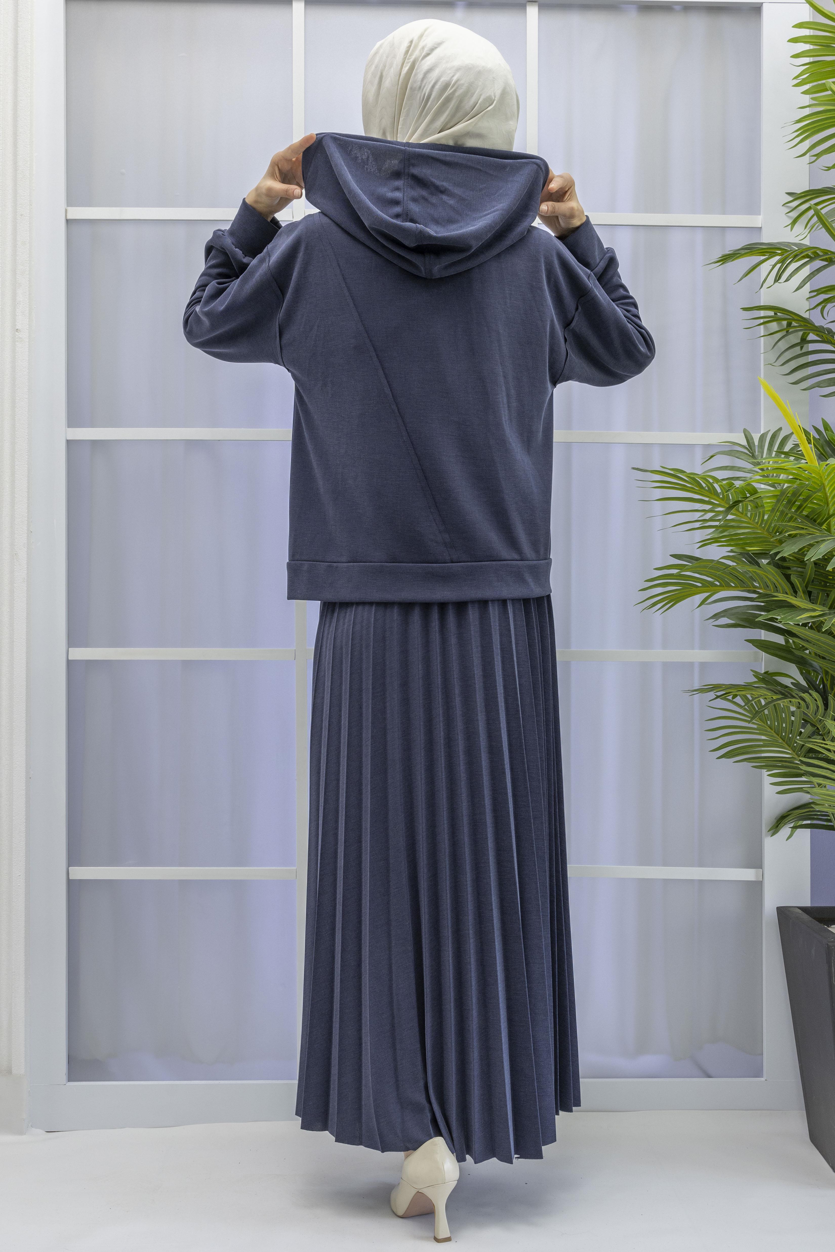 TENSEL OYSHO KUMAŞ SPOR ETEKLİ TAKIM Lacivert OTW70062