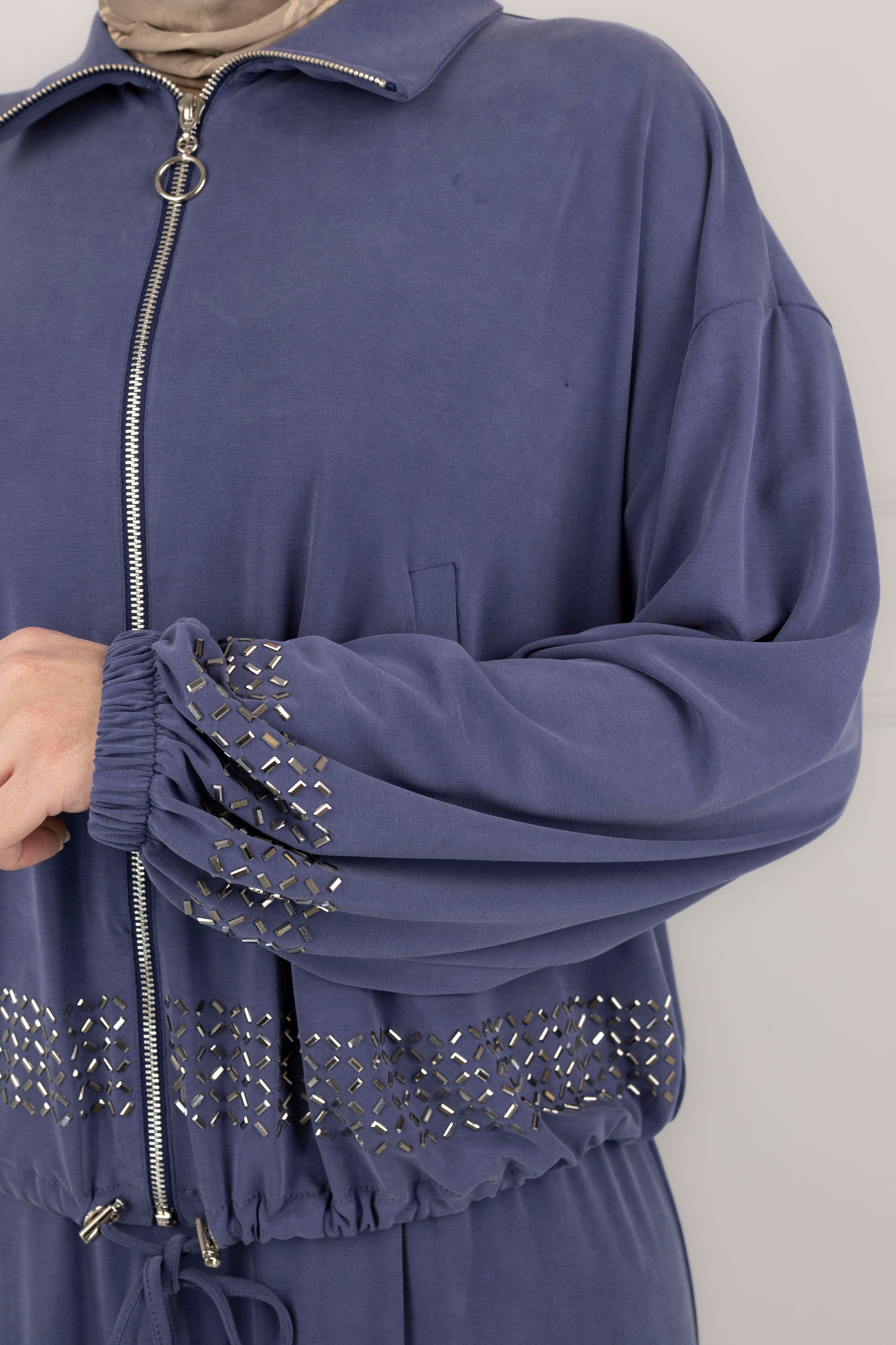 TENSEL OYSHO SPOR ETEKLİ TAKIM İndigo OTW44816