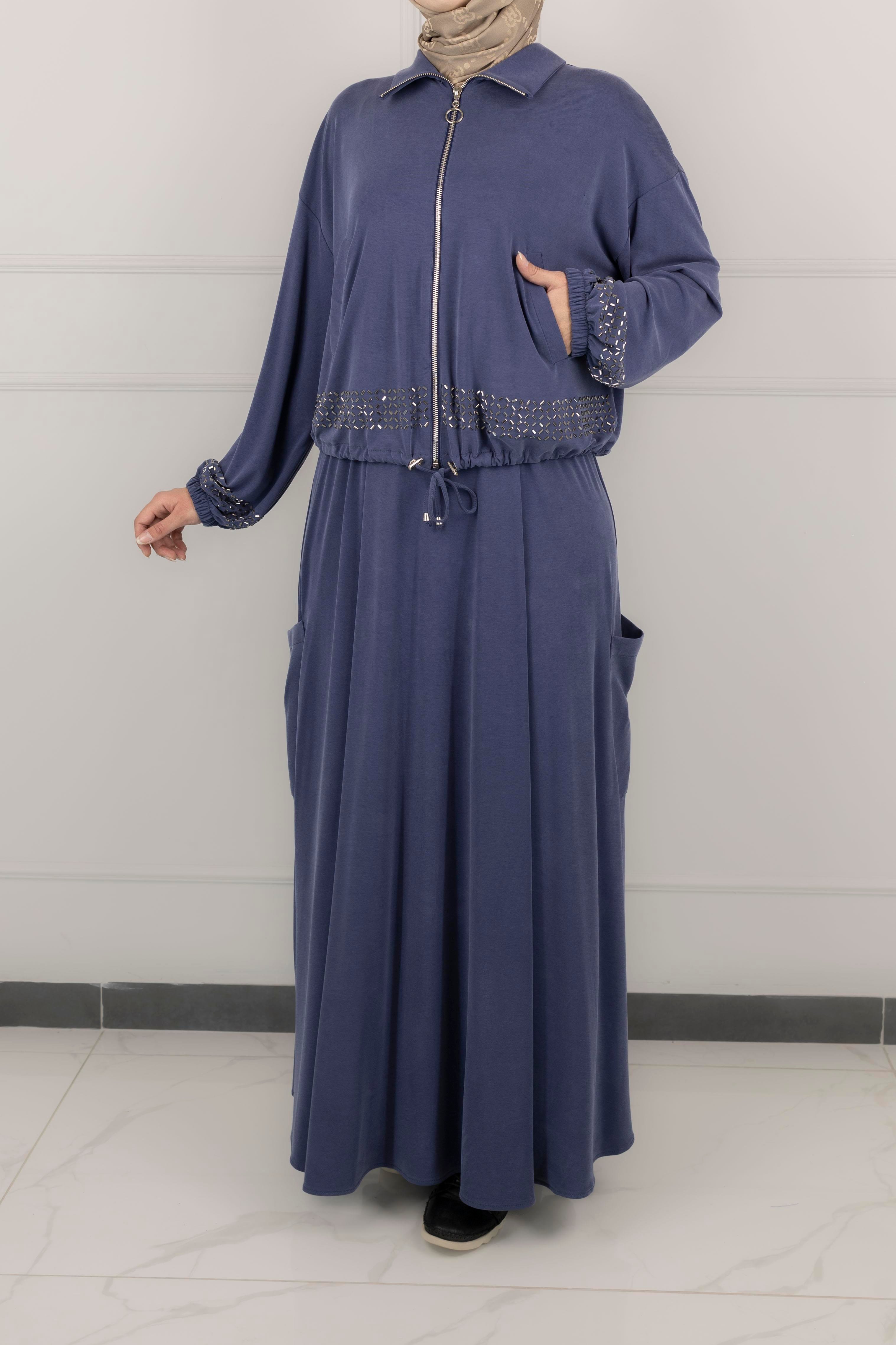 TENSEL OYSHO SPOR ETEKLİ TAKIM İndigo OTW44816